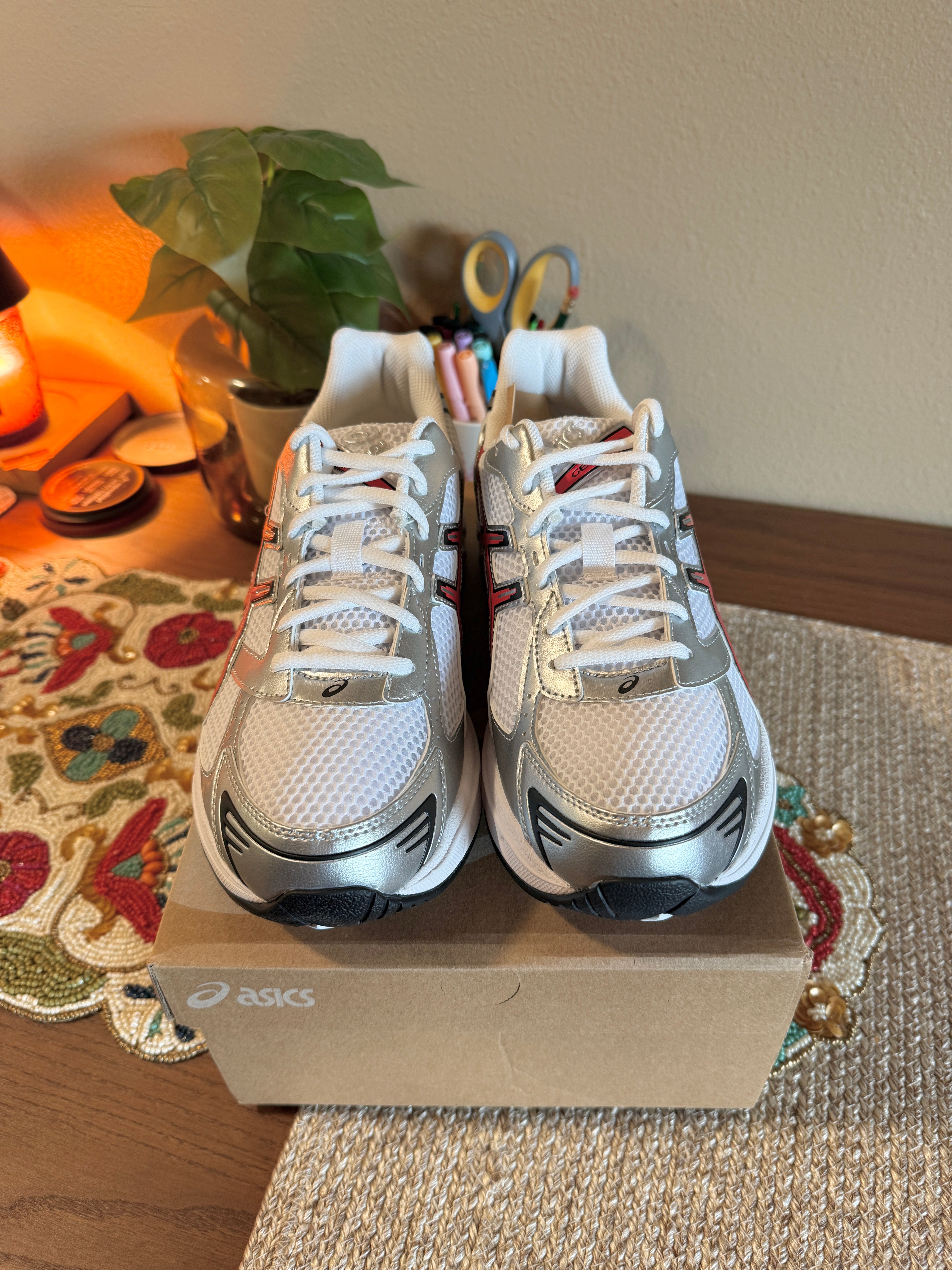 Asics Gel-1130 White Red Snapper Size 10