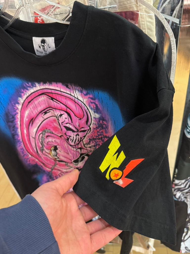 Warren Lotas x DBZ Pink Guy (Majin Buu) Tee Black Size M USED