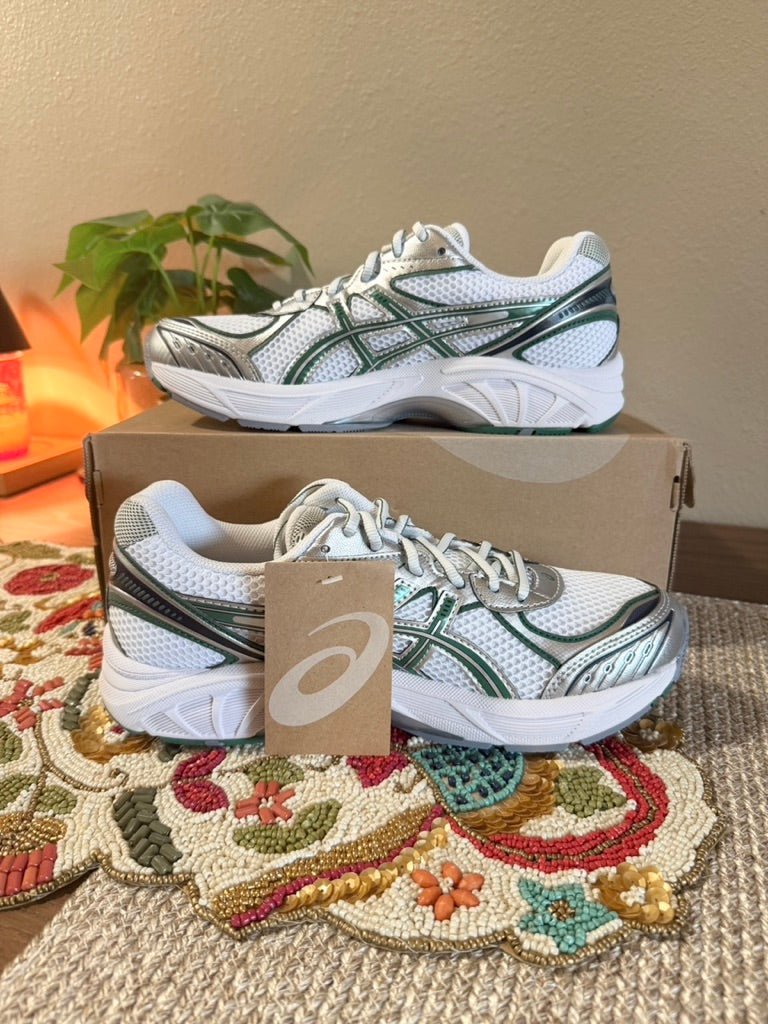 Asics GT-2160 White Shamrock Green Size 8