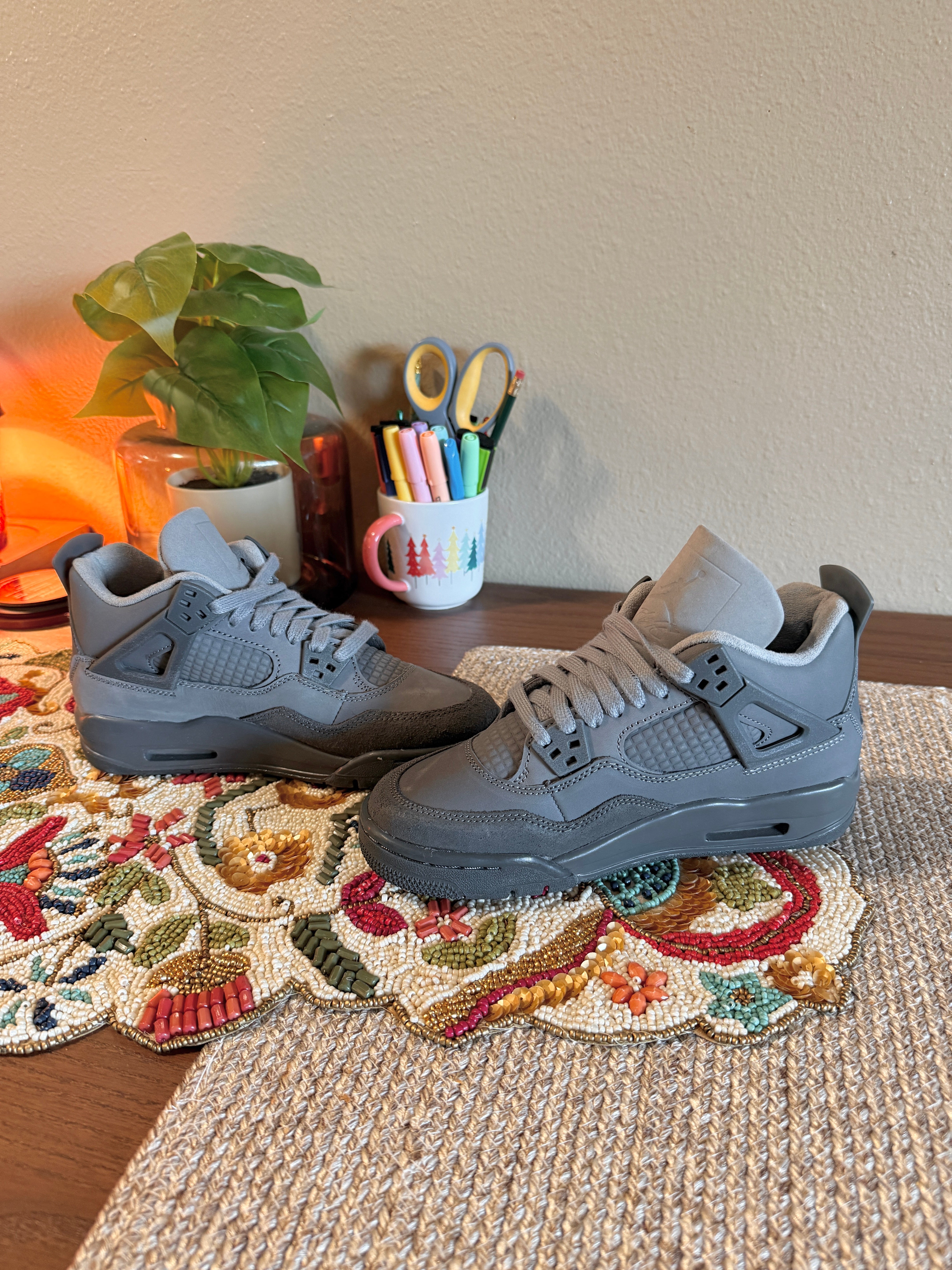 Jordan 4 Retro Paris Olympics Wet Cement (GS) Size 3.5Y B GRADE NO BOX