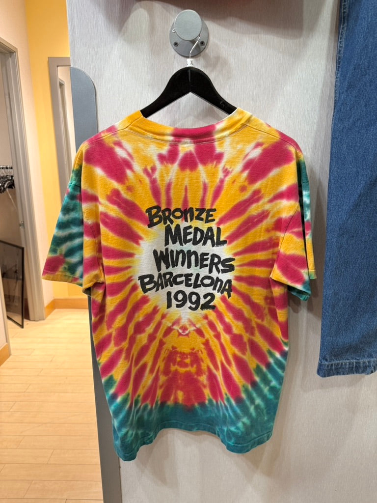 1992 Grateful Dead Lithuania Team Tie Dye Anvil Tee Sz XL