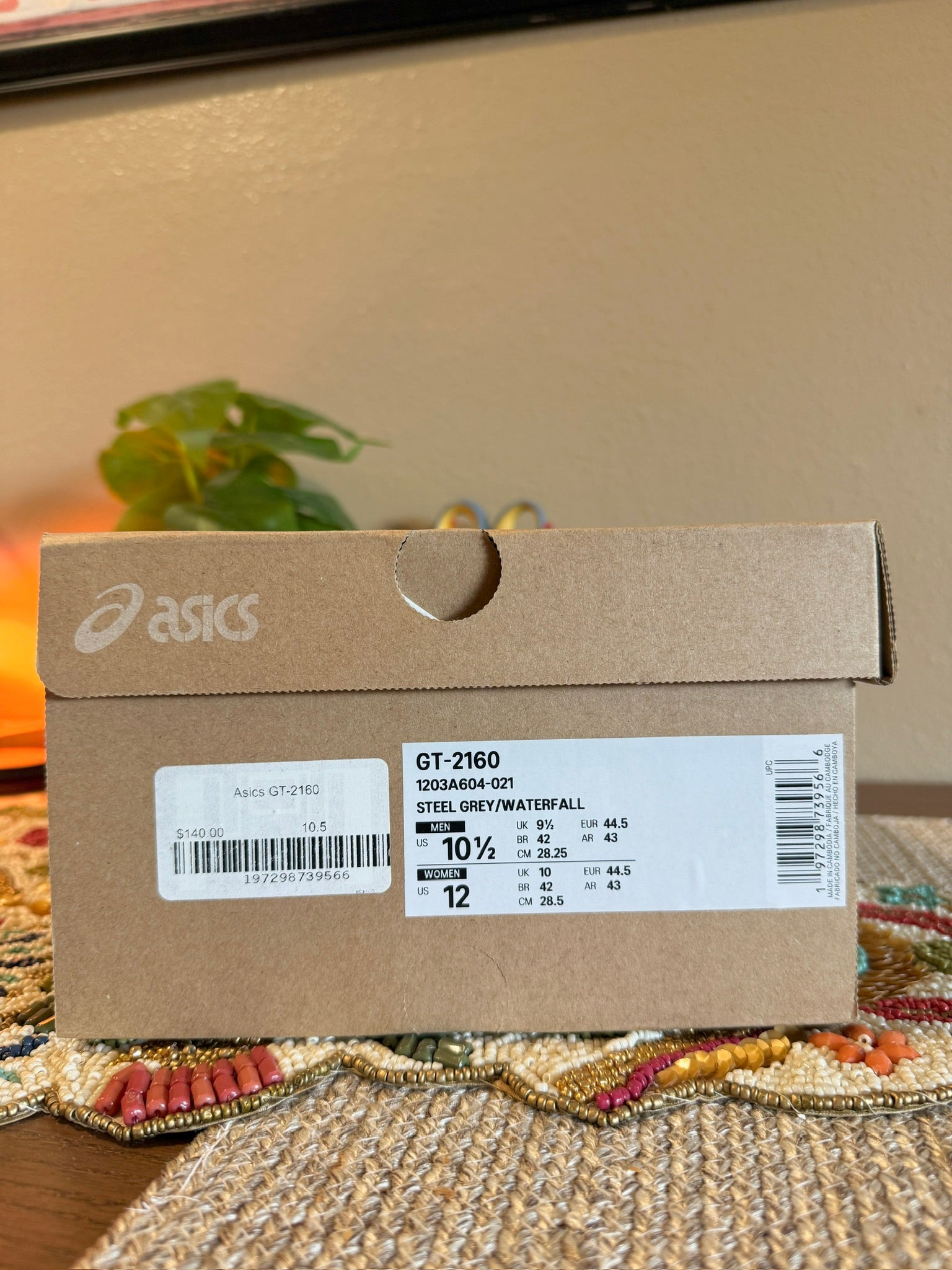 Asics GT-2160 Steel Grey Waterfall Size 10.5