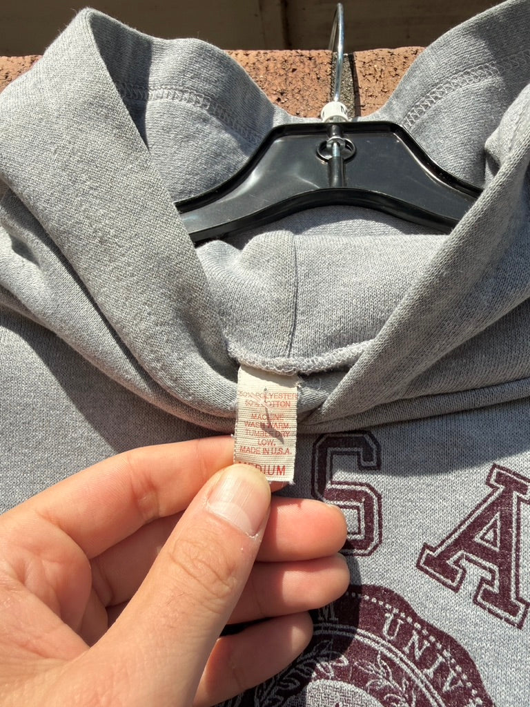 80s Texas A&M University Grey Hoodie Sz M