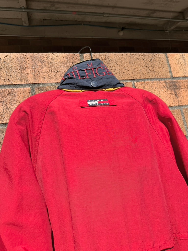 90s Tommy Hilfiger Red Flag Jacket Sz Small