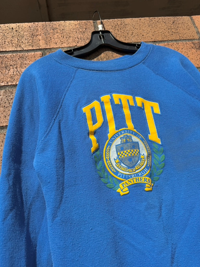 80s Pitt Panthers Blue Crewneck Sz M