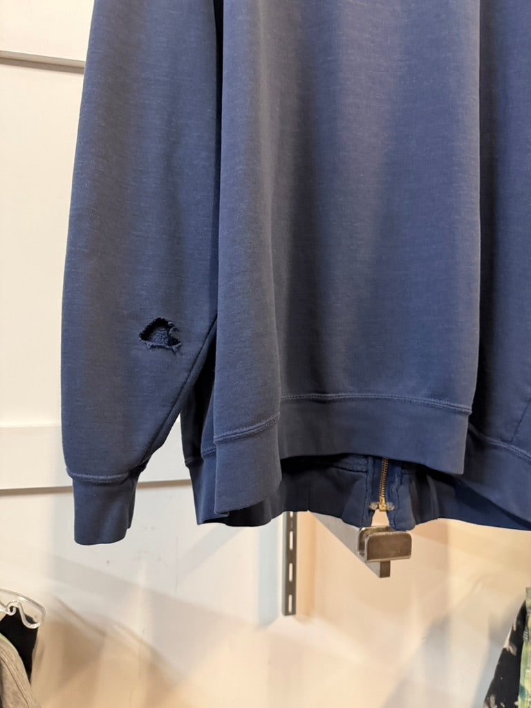 Y2K Carhartt Navy Blue Zip Up Hoodie Sz XL