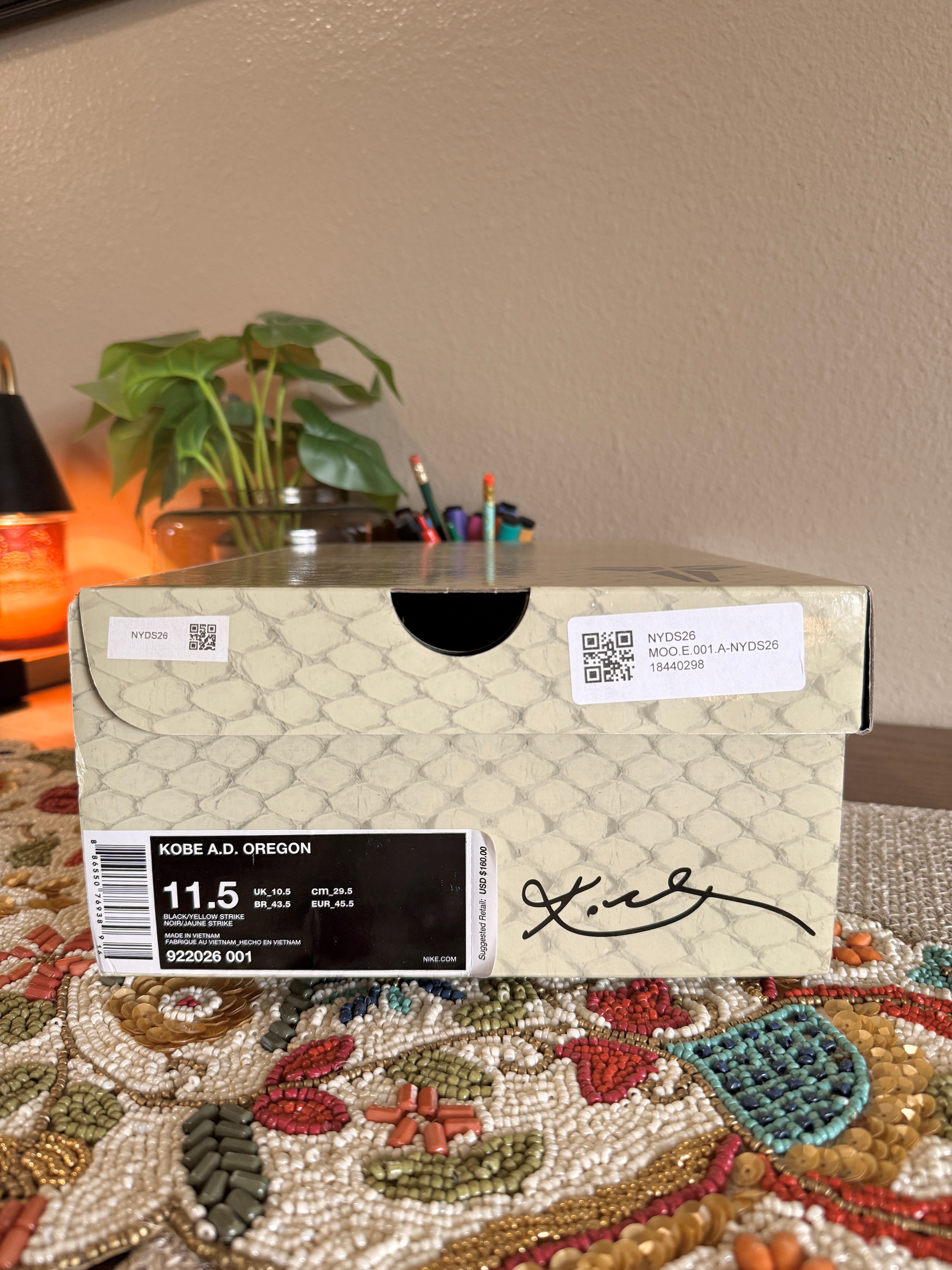 Nike Kobe A.D. Oregon Size 11.5