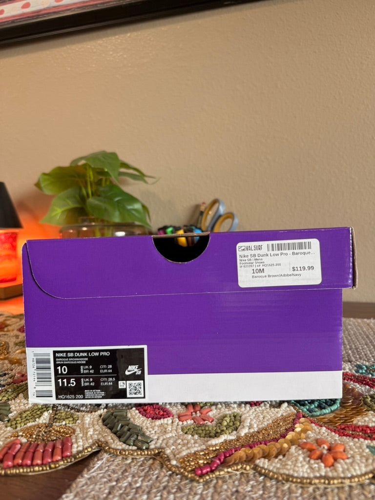 Nike SB Dunk Low Baroque Brown Adobe Size 10