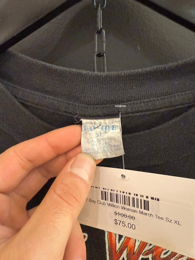 1997 Bay Club Million Woman March Tee Sz XL
