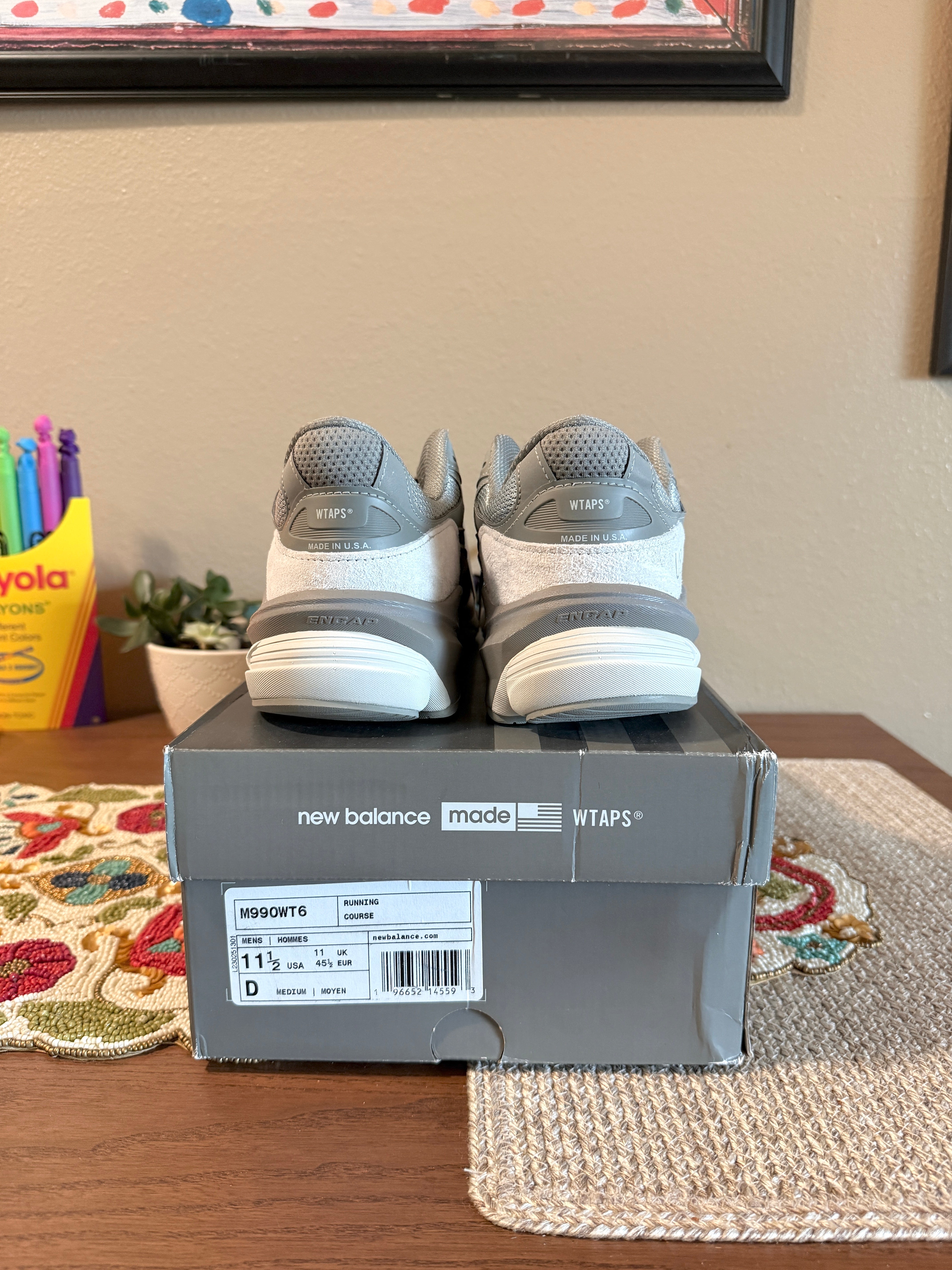 New Balance 990v6 MiUSA WTAPS Moon Mist Size 11.5 DEFECT