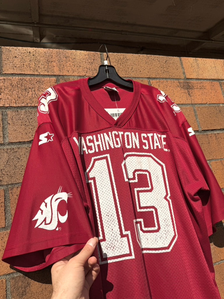 90s Starter WSU Cougars Red Football Jersey Sz XL