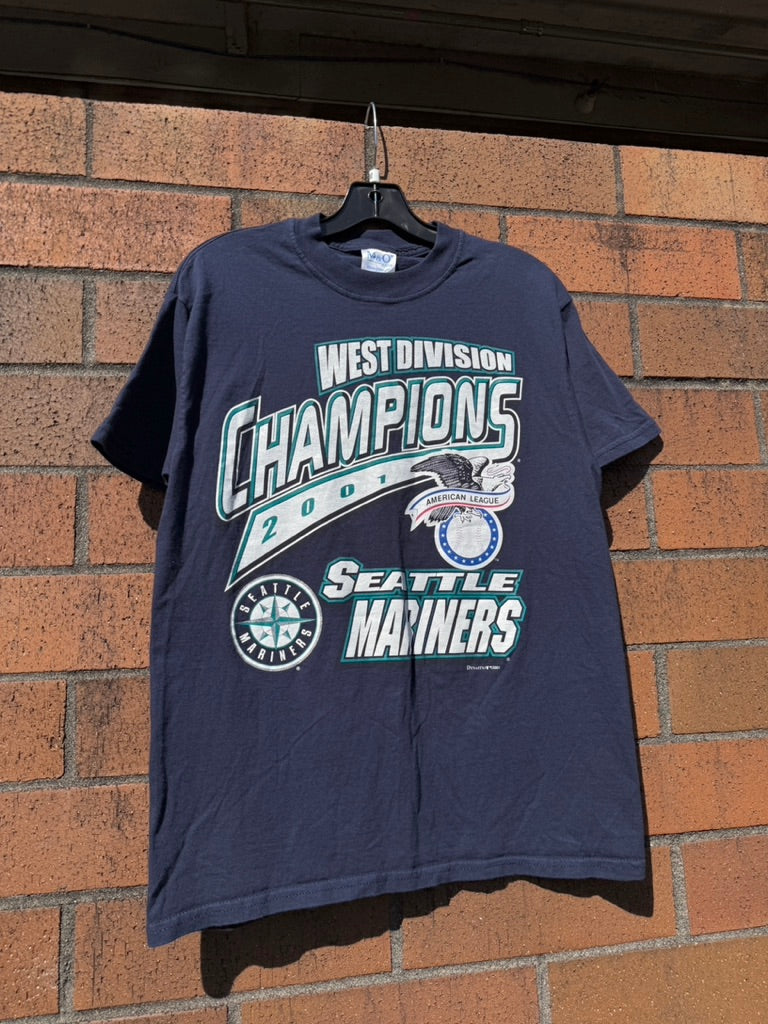 2001 Seattle Mariners AL West Champs Dynasty Tee Size M