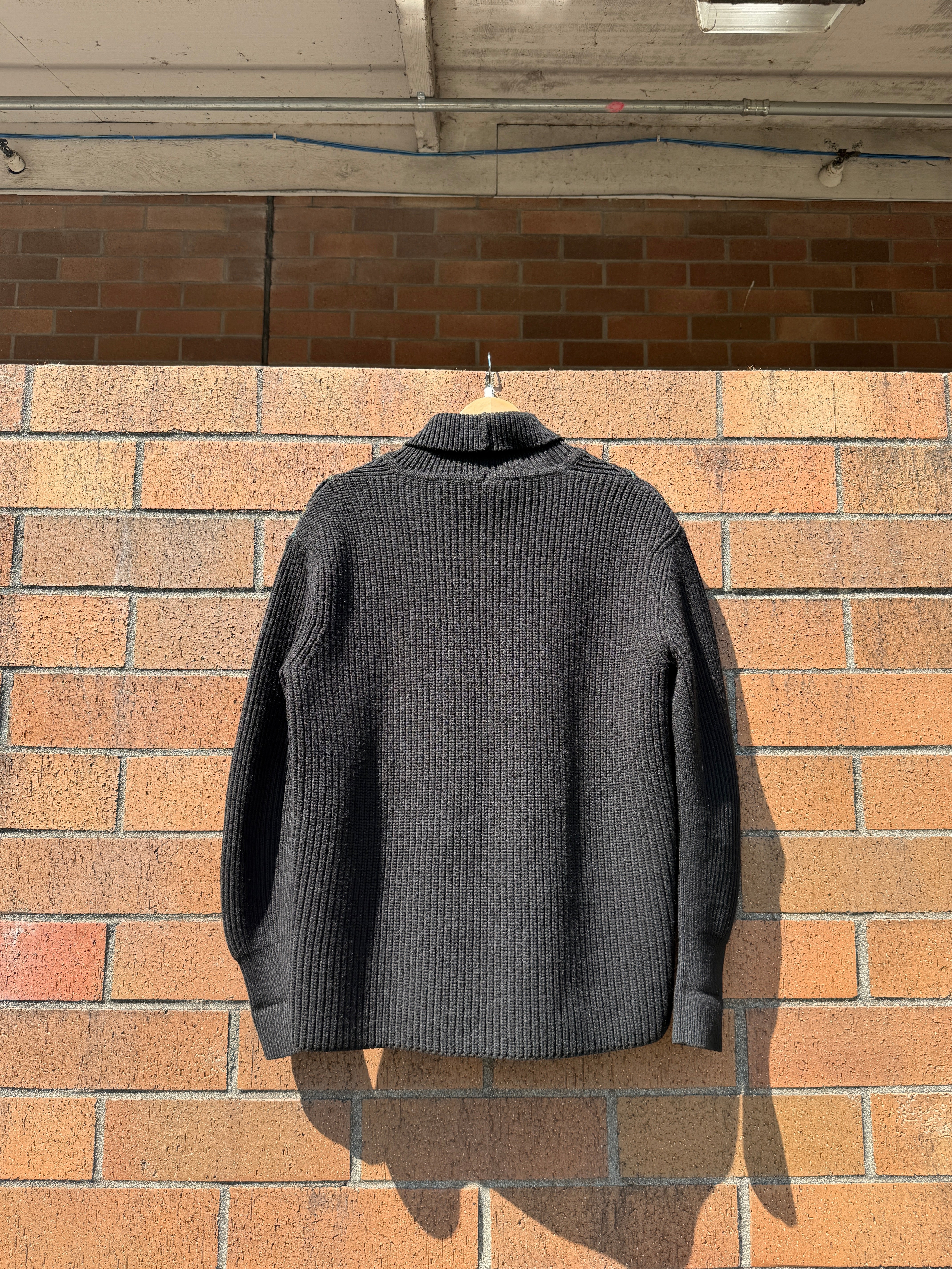 Burberry Black / Blue Plaid Turtleneck Sweater Size Small
