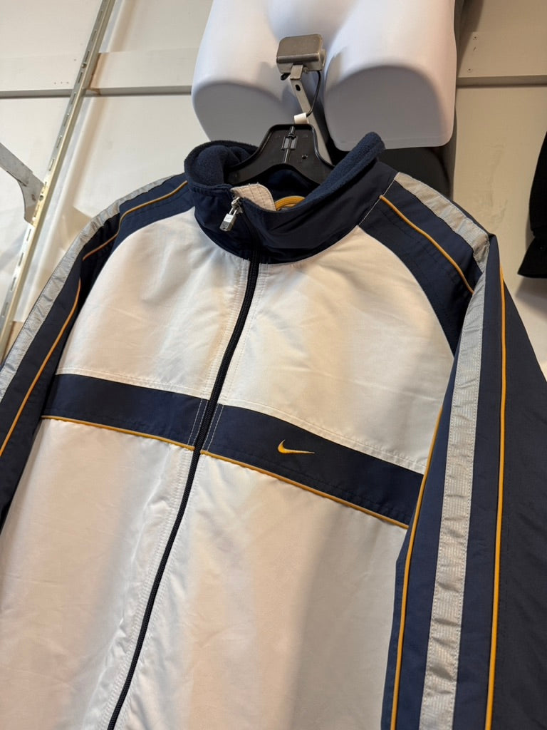 2004 Nike White / Navy / Yellow Winter Jacket Size XL