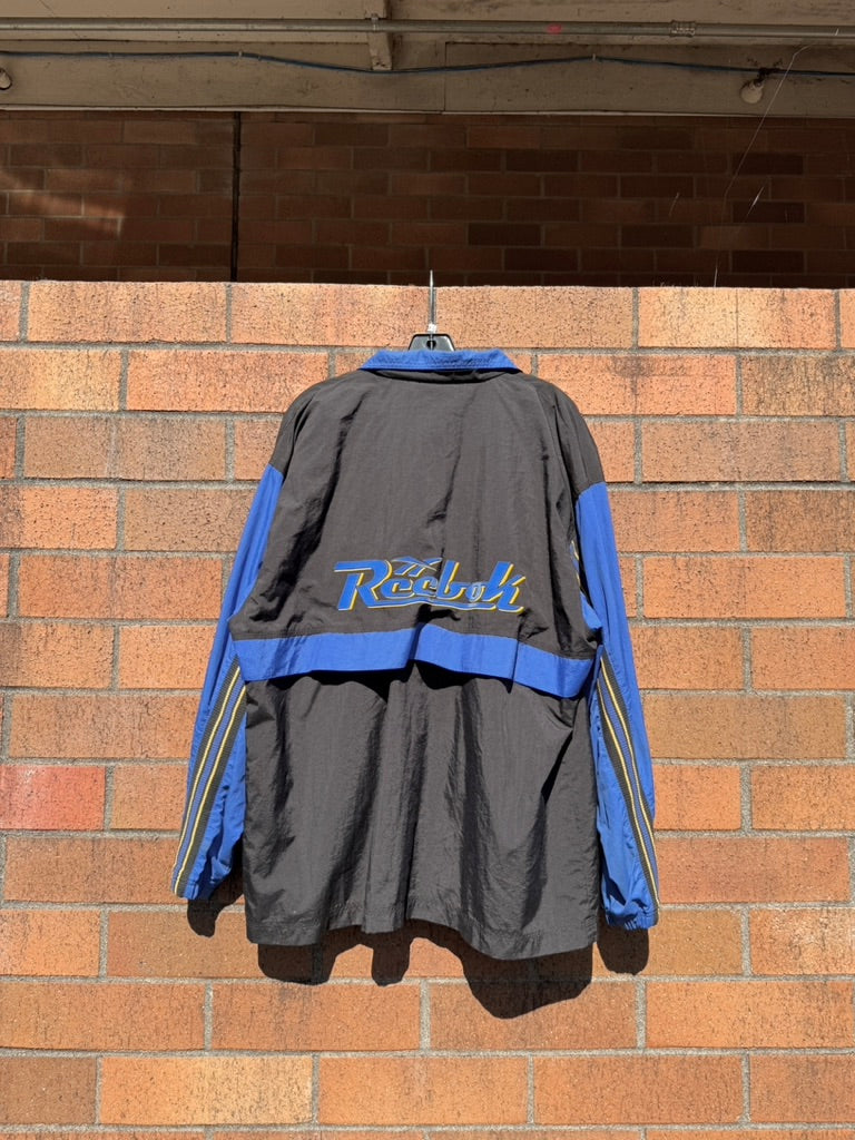 90s Reebok Black / Blue Track Jacket Sz M
