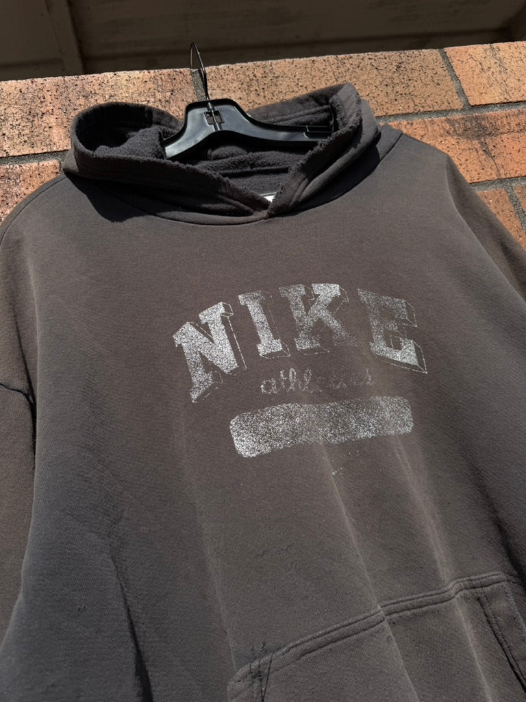 Y2K Nike Vintage Athletics Faded Black Hoodie Size XL