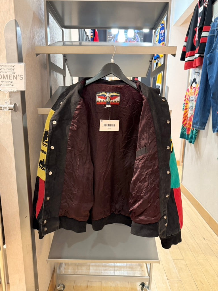 90s Jeff Hamilton Chad Little John Deere Nascar Jacket SZ XL