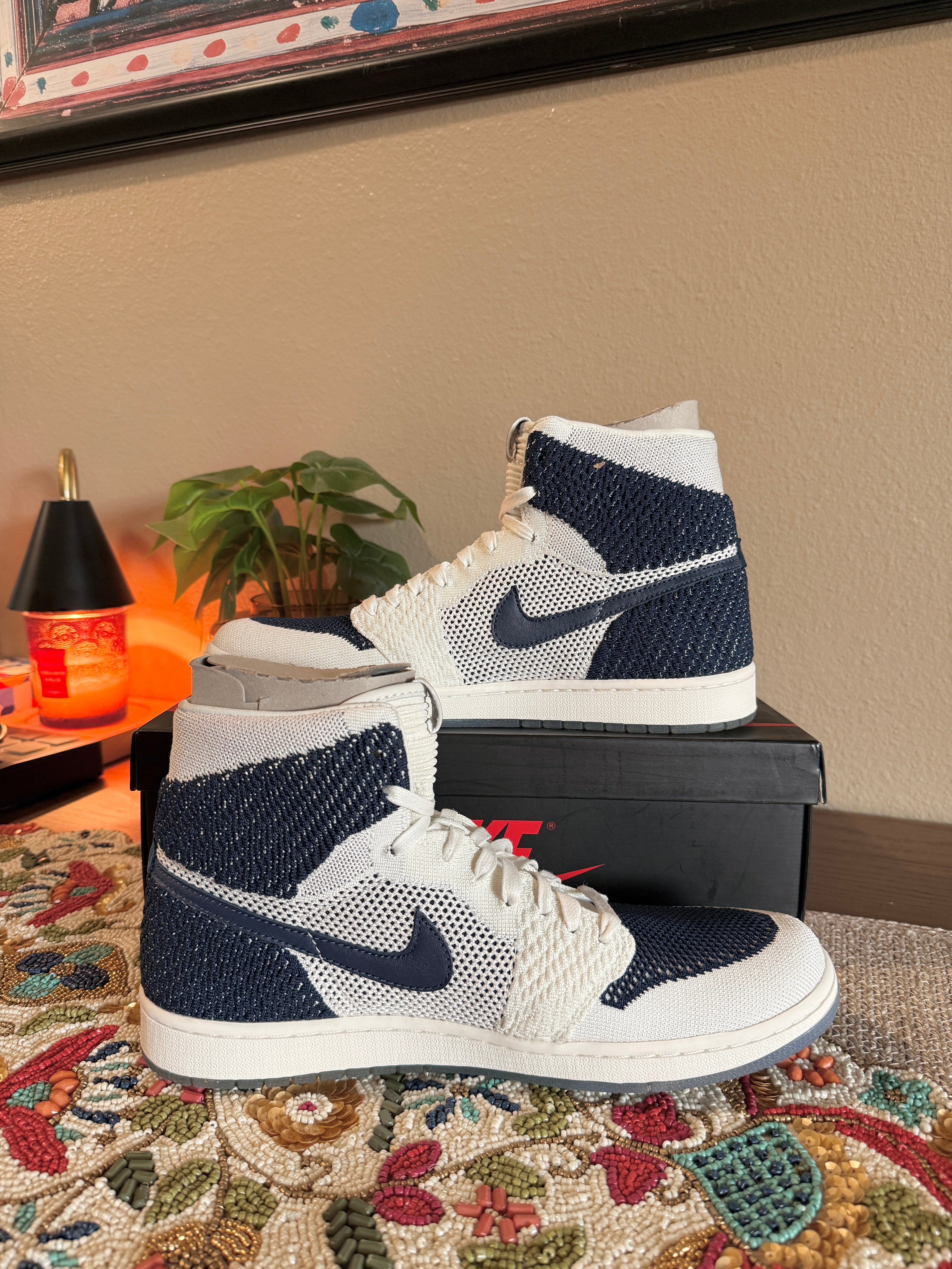 Jordan 1 Retro High Flyknit Derek Jeter RE2PECT Size 11.5