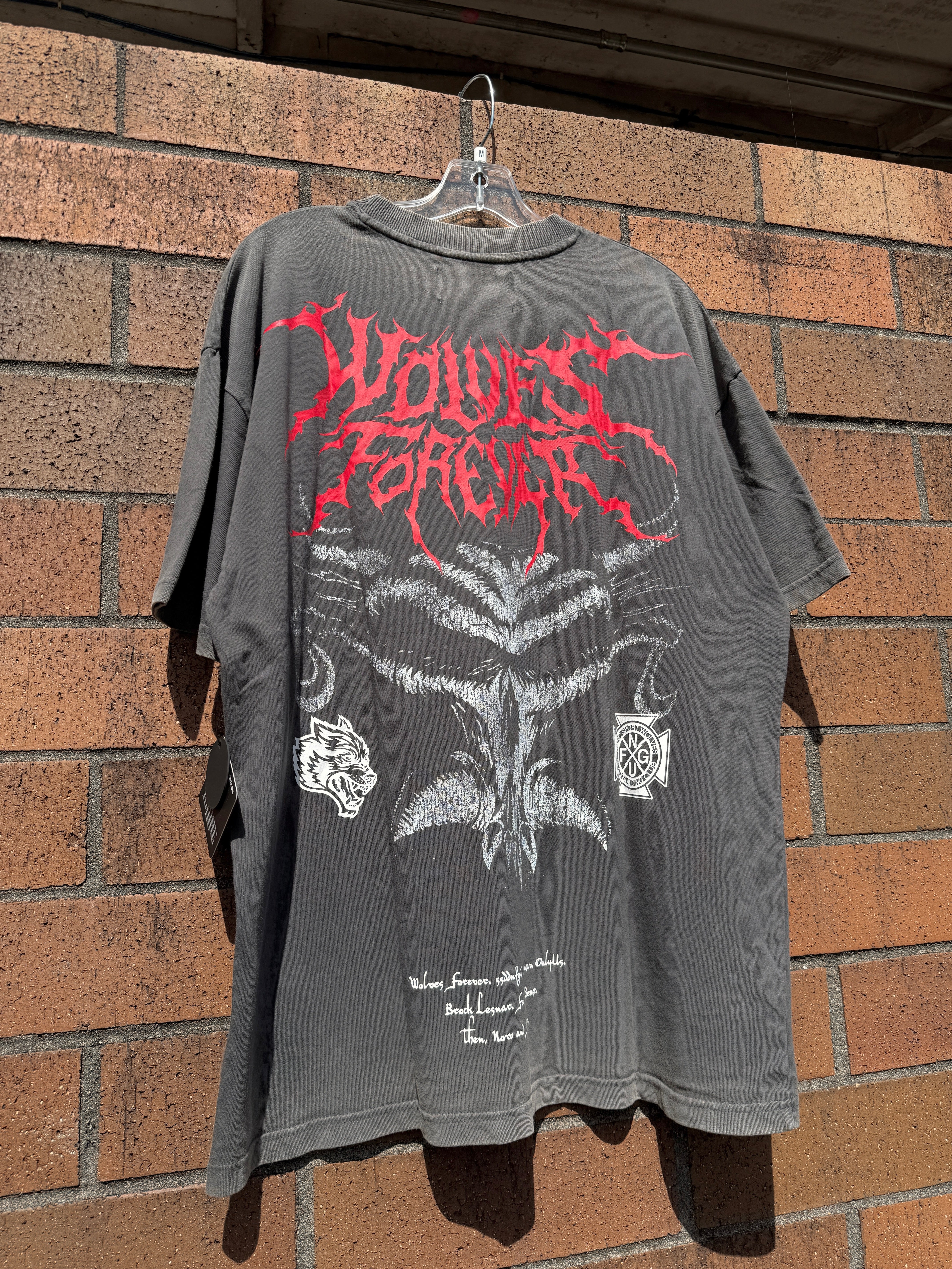 Darc Sport x WWE Feed the Beast Oversized Tee Wolf Gray Size M