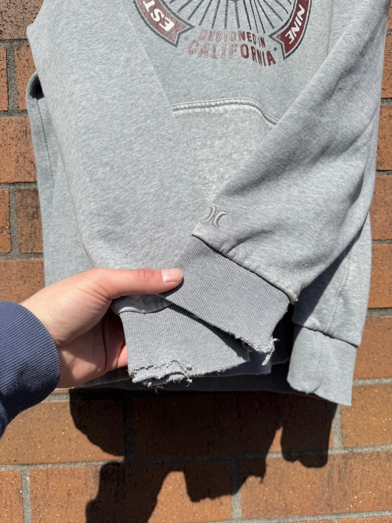 Hurley Established Hoodie Grey / Red Size XL