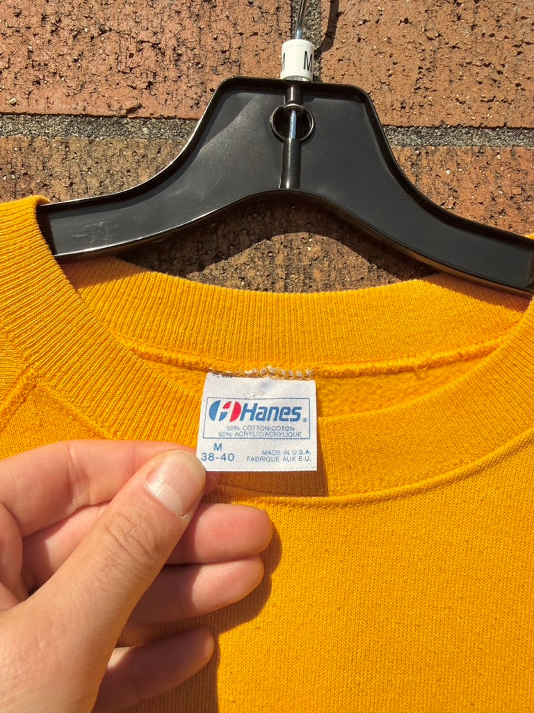 80s Harry the Husky UW Crewneck Yellow Sz M