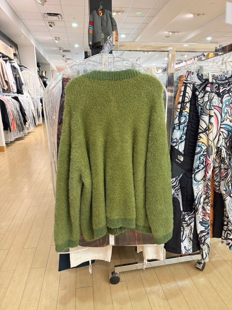 Collusion Green Fluffy Cardigan Size L