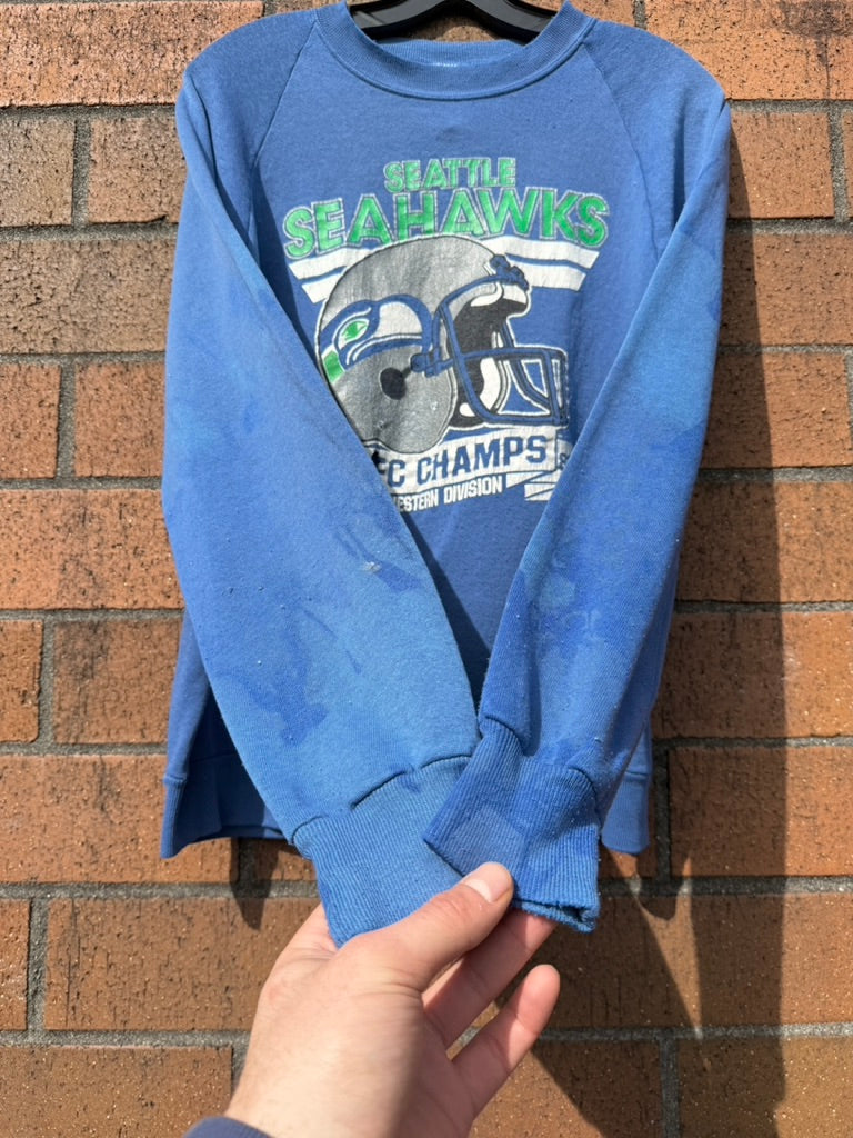 1988 Seattle Seahawks AFC Champs Jerzees Crewneck Sz XL