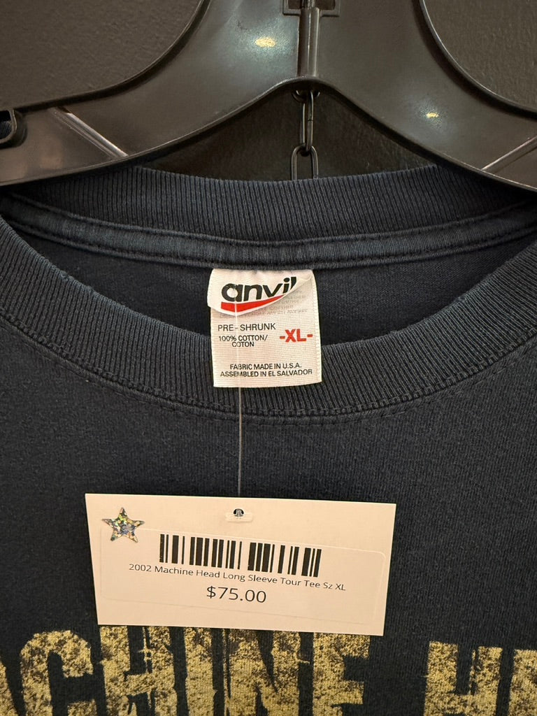 2002 Machine Head Long Sleeve Tour Tee Sz XL