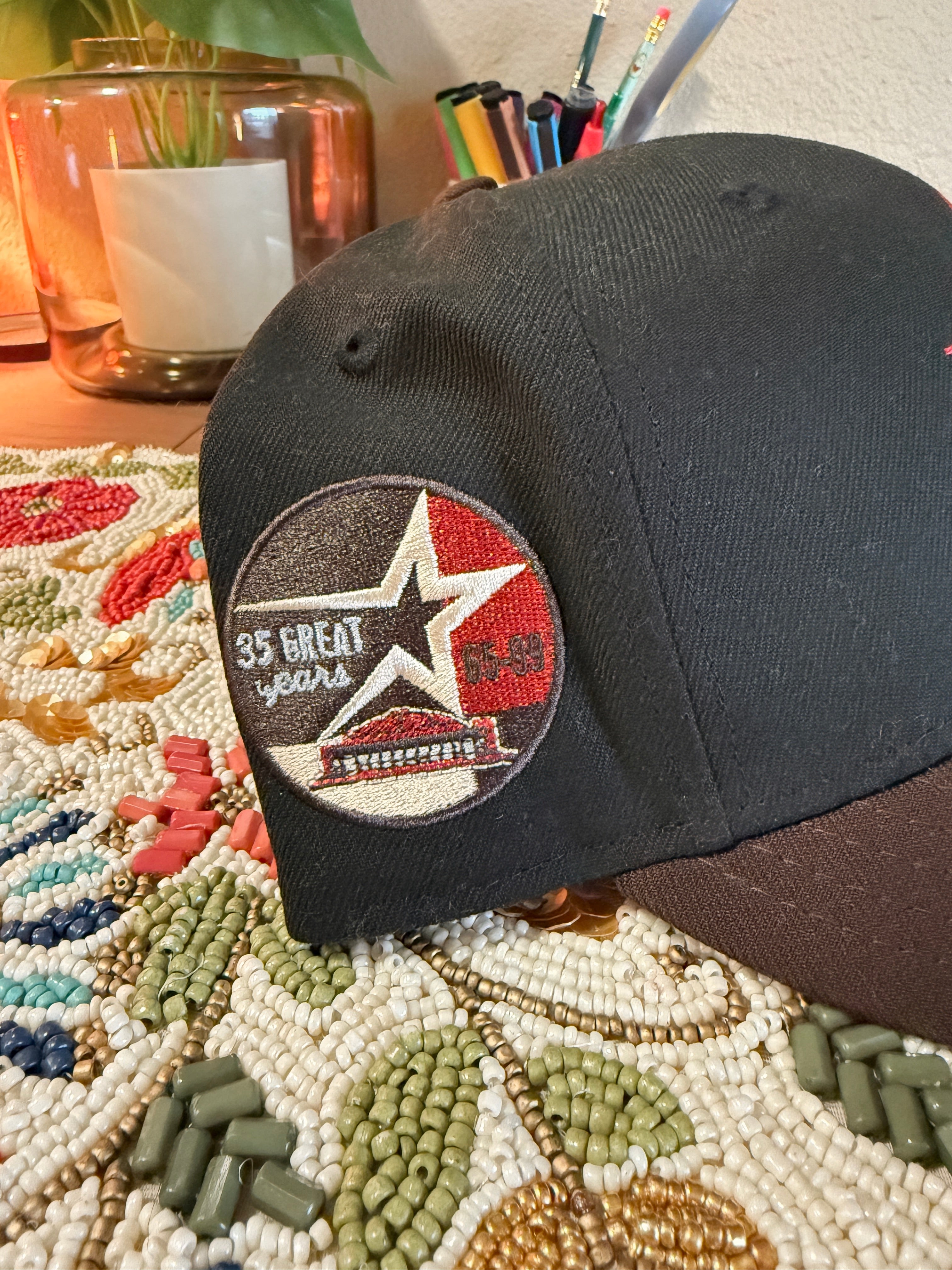 New Era x RAW Smokers Houston Astros 35 Years Fitted Hat Size 7 1/4 USED