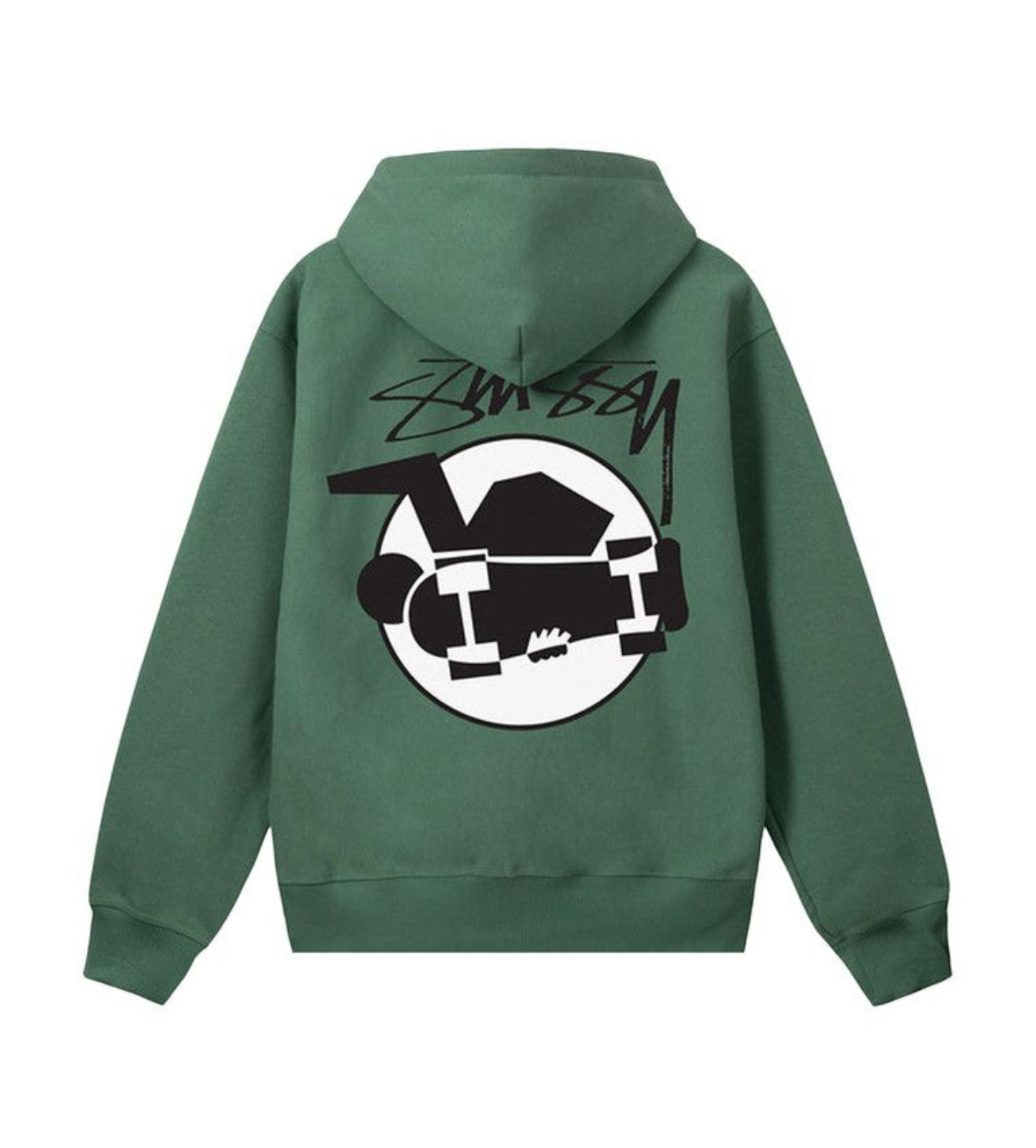 Stussy Skateman Hoodie Green Sz Medium