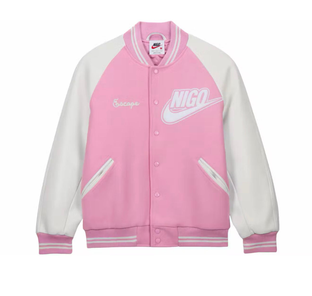 Nike X Nigo Varsity Jacket Pink Sz Small