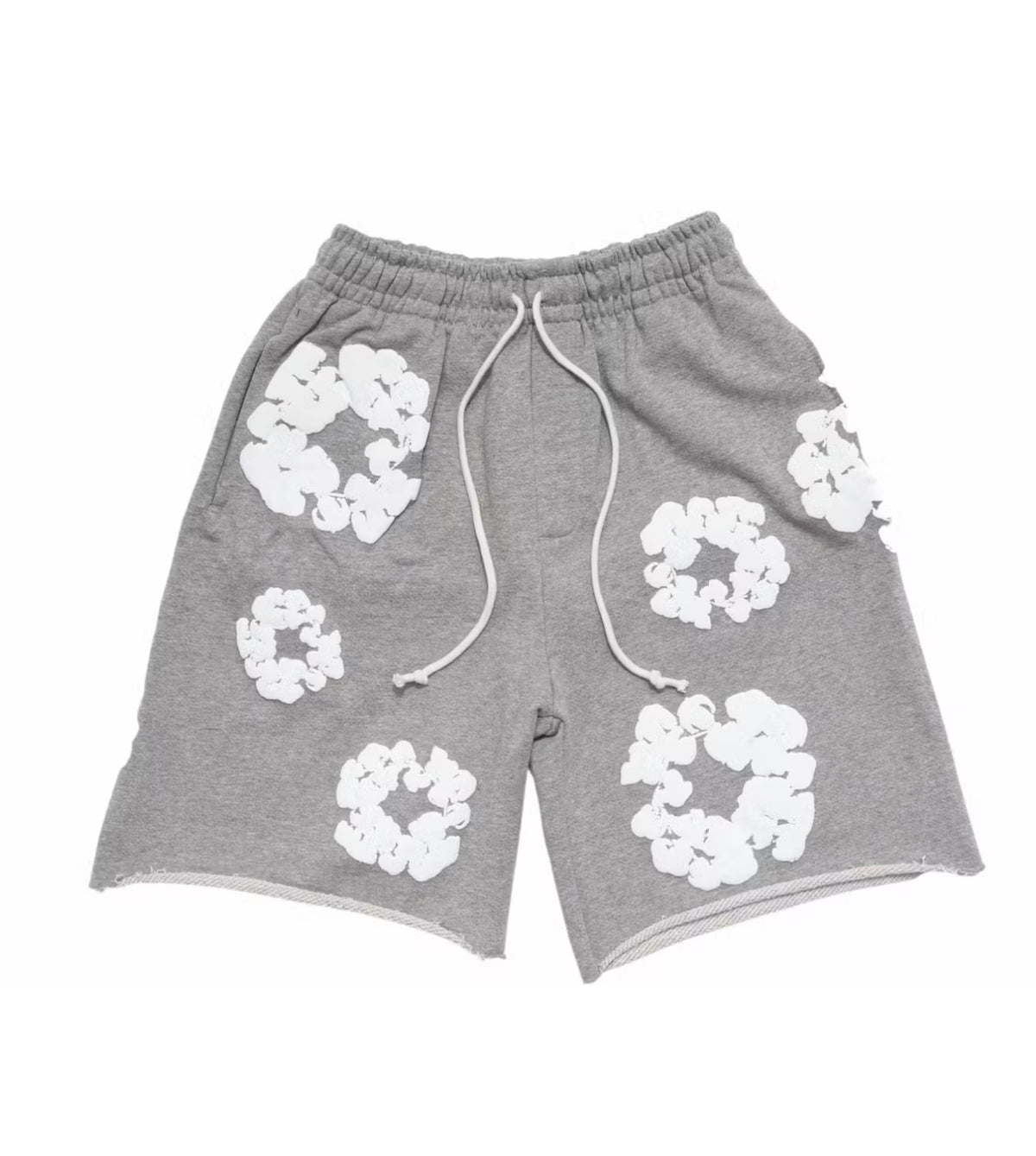 Denim Tears Grey Cotton Wreath Shorts Sz Small