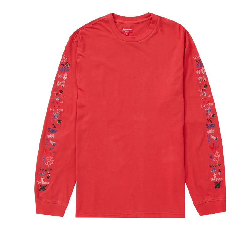 Supreme AOI Icons L/S Top Washed Red SZ L