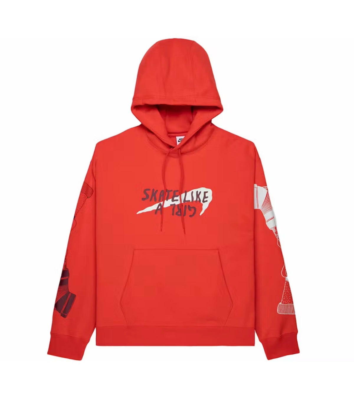 Nike Skate Like a Girl Hoodie. Small tear on pocket. Sz XL