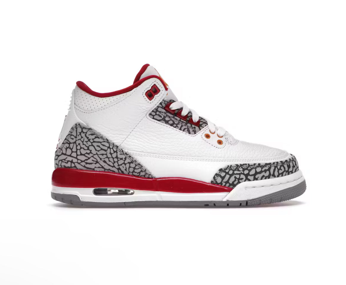 Jordan 3 Cardinal (GS) Sz 4.5Y used no box