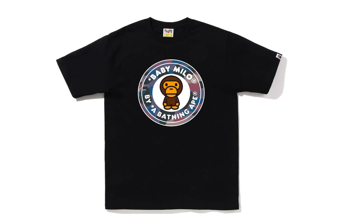 BAPE Grid Milo Busy Works Tee Sz Large