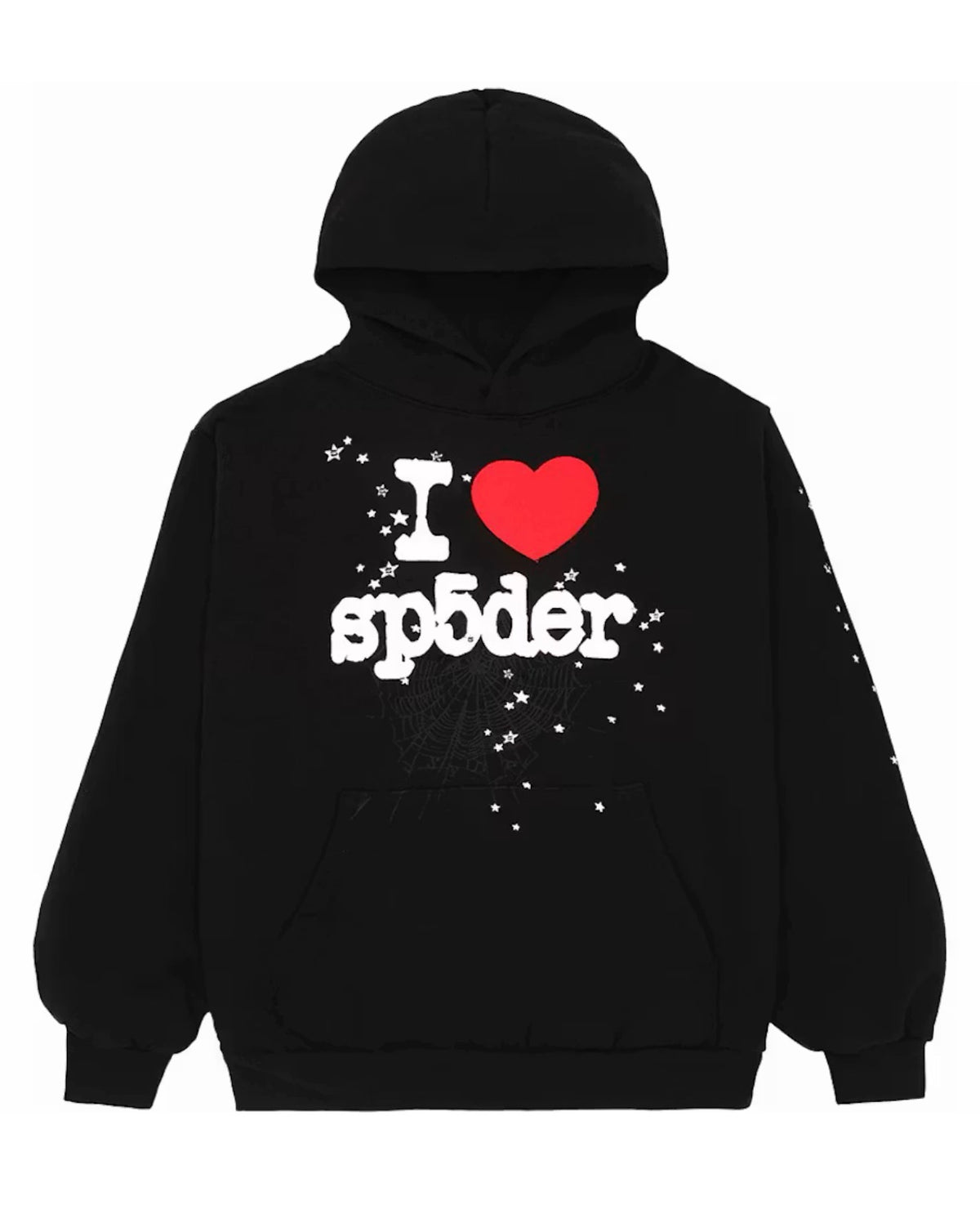 Sp5der I Heart SP5 Hoodie Sz Large