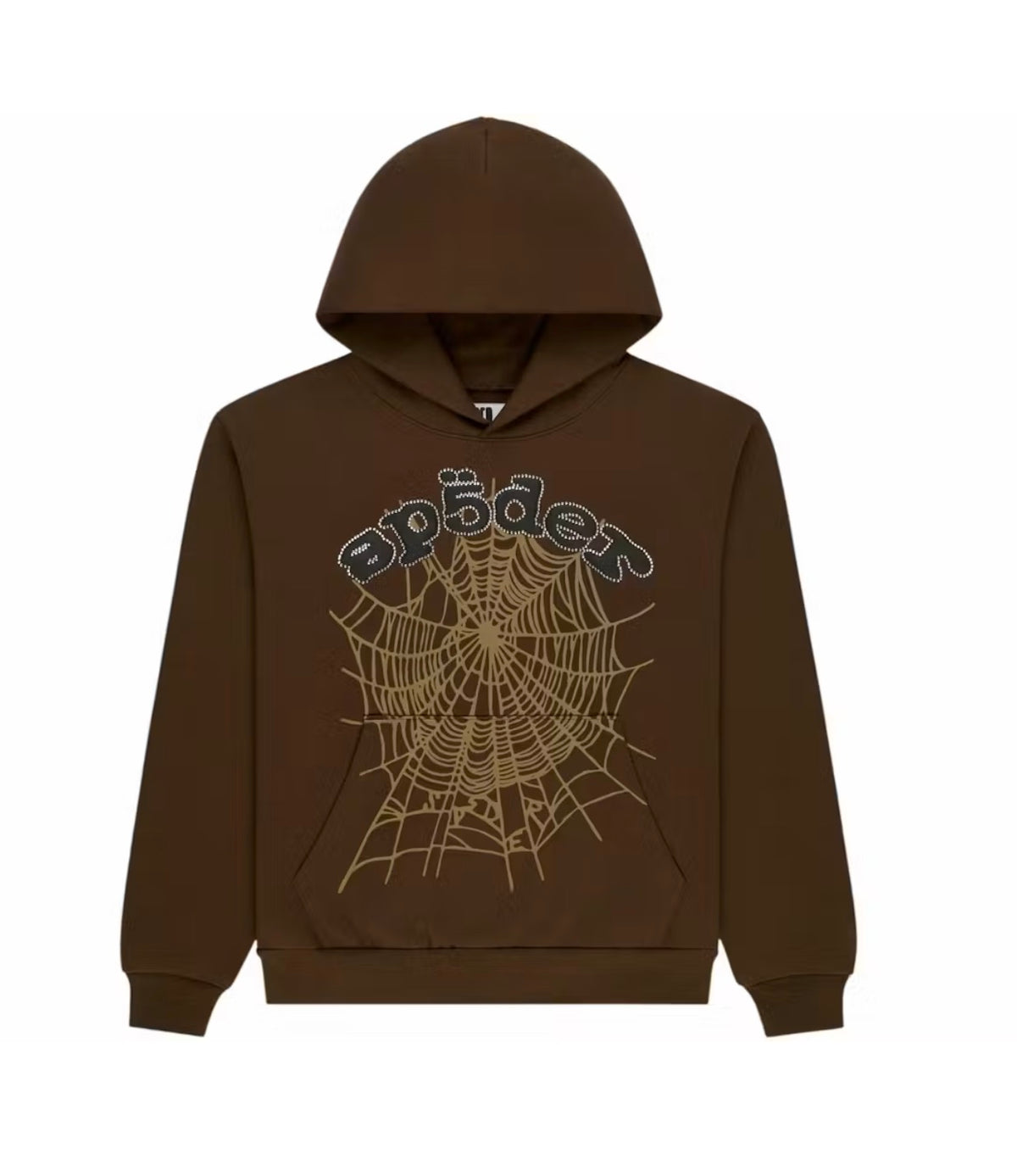 Sp5der Rhinestone OG Web Hoodie Sz Large