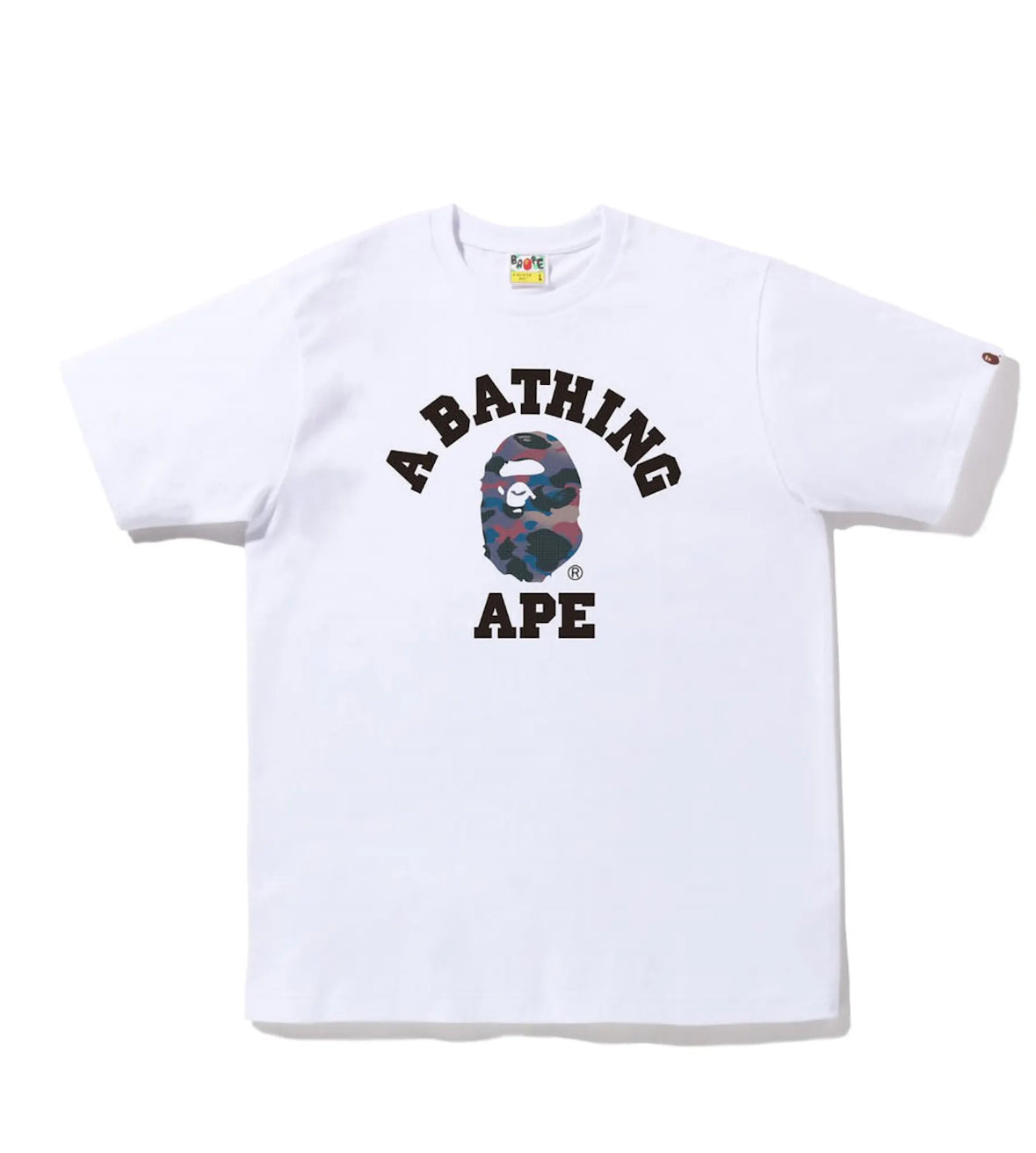 Bape Grid Camo College Tee Sz XL