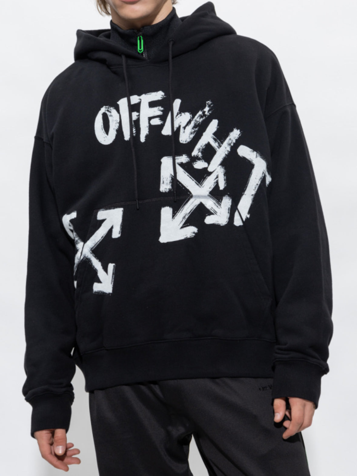 Off White Logo Hoodie Sz Large