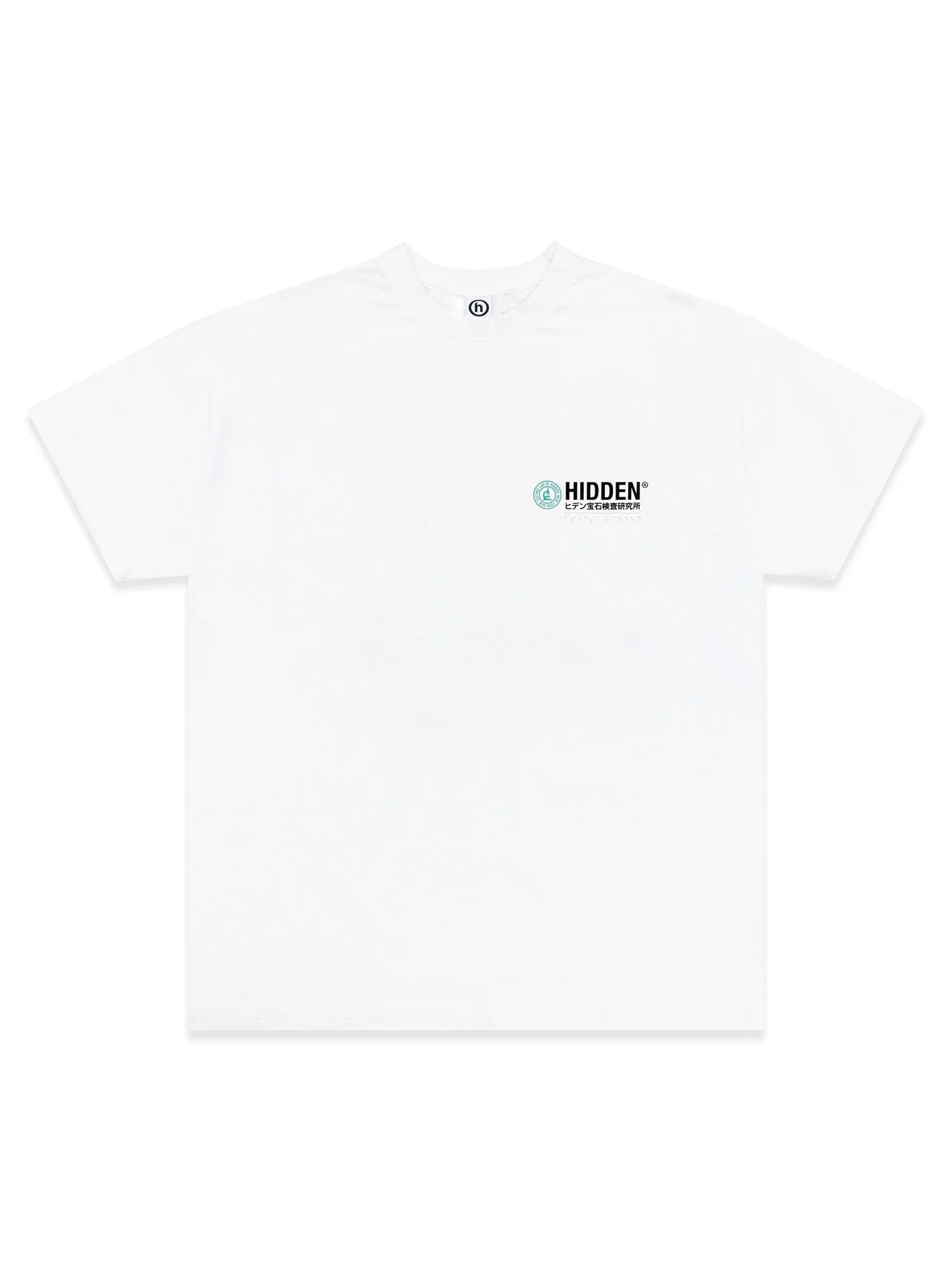 Hidden NY Ancient Turquoise H Logo Tee White Sz L