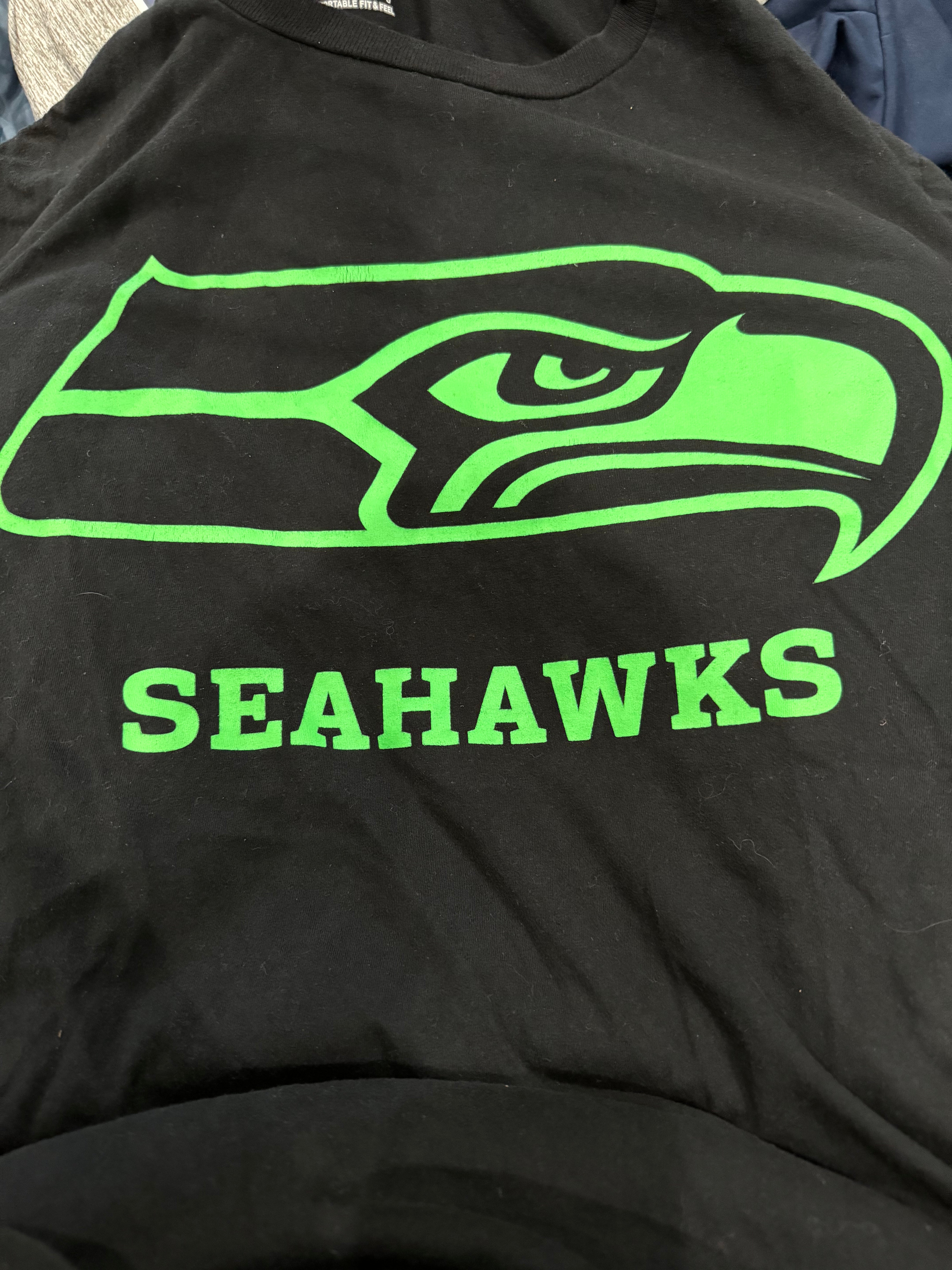 Seahawks Black Shirt Sz XL