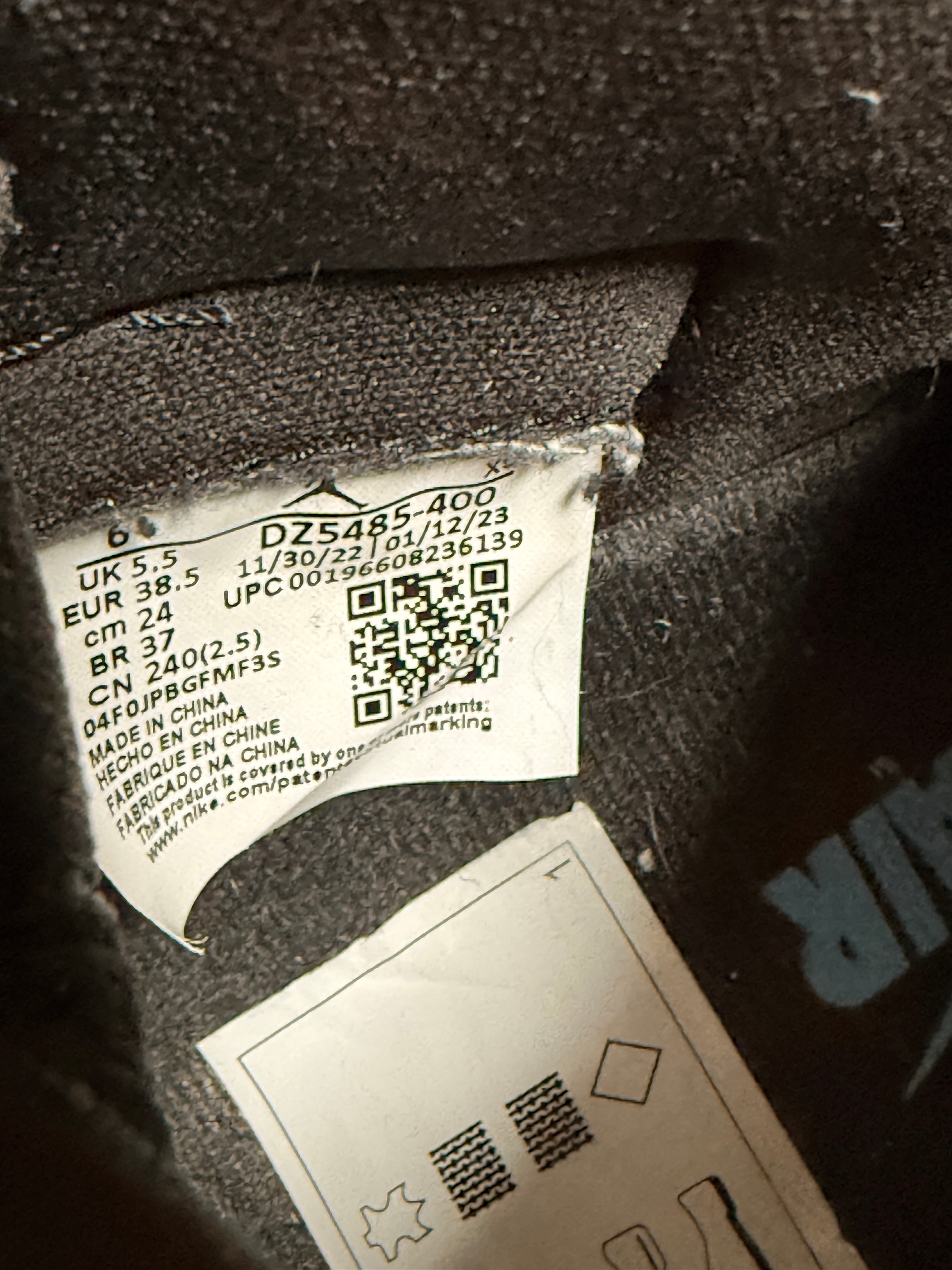 Jordan 1 Retro High OG UNC Toe Size 6 USED