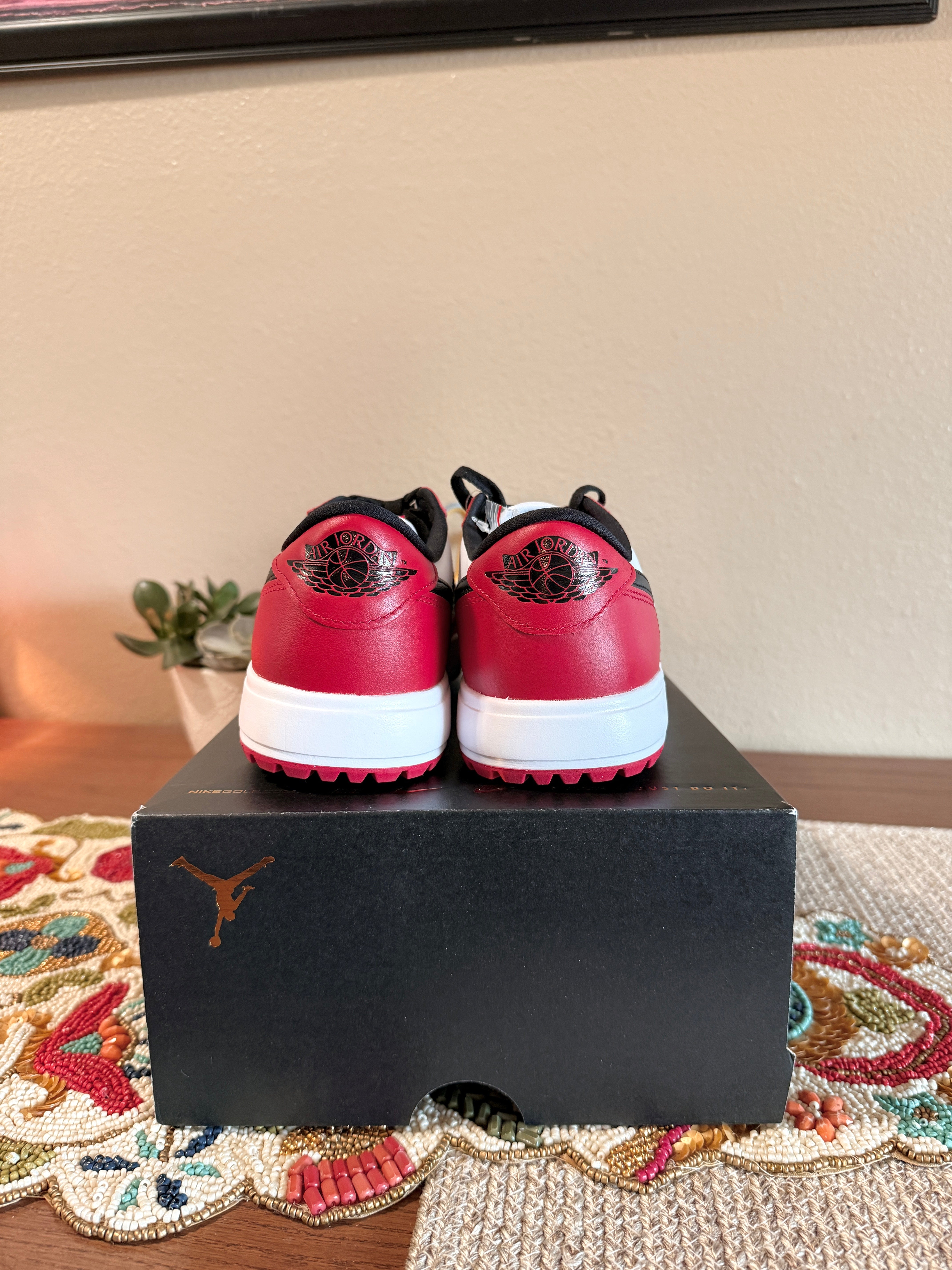 Jordan 1 Low Golf Spiked Chicago Size 8.5 MISSING LID