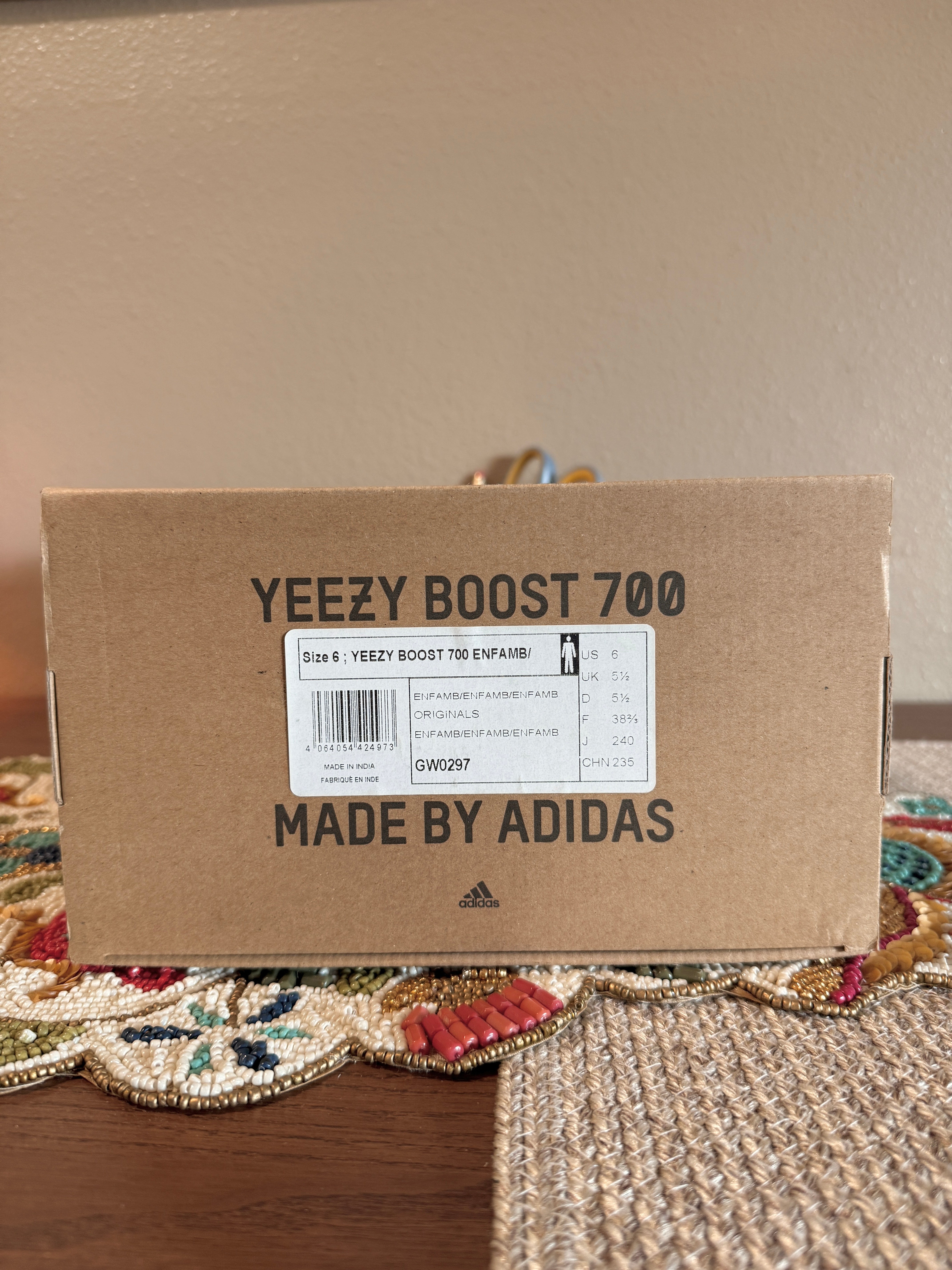 adidas Yeezy Boost 700 Enflame Amber Size 6