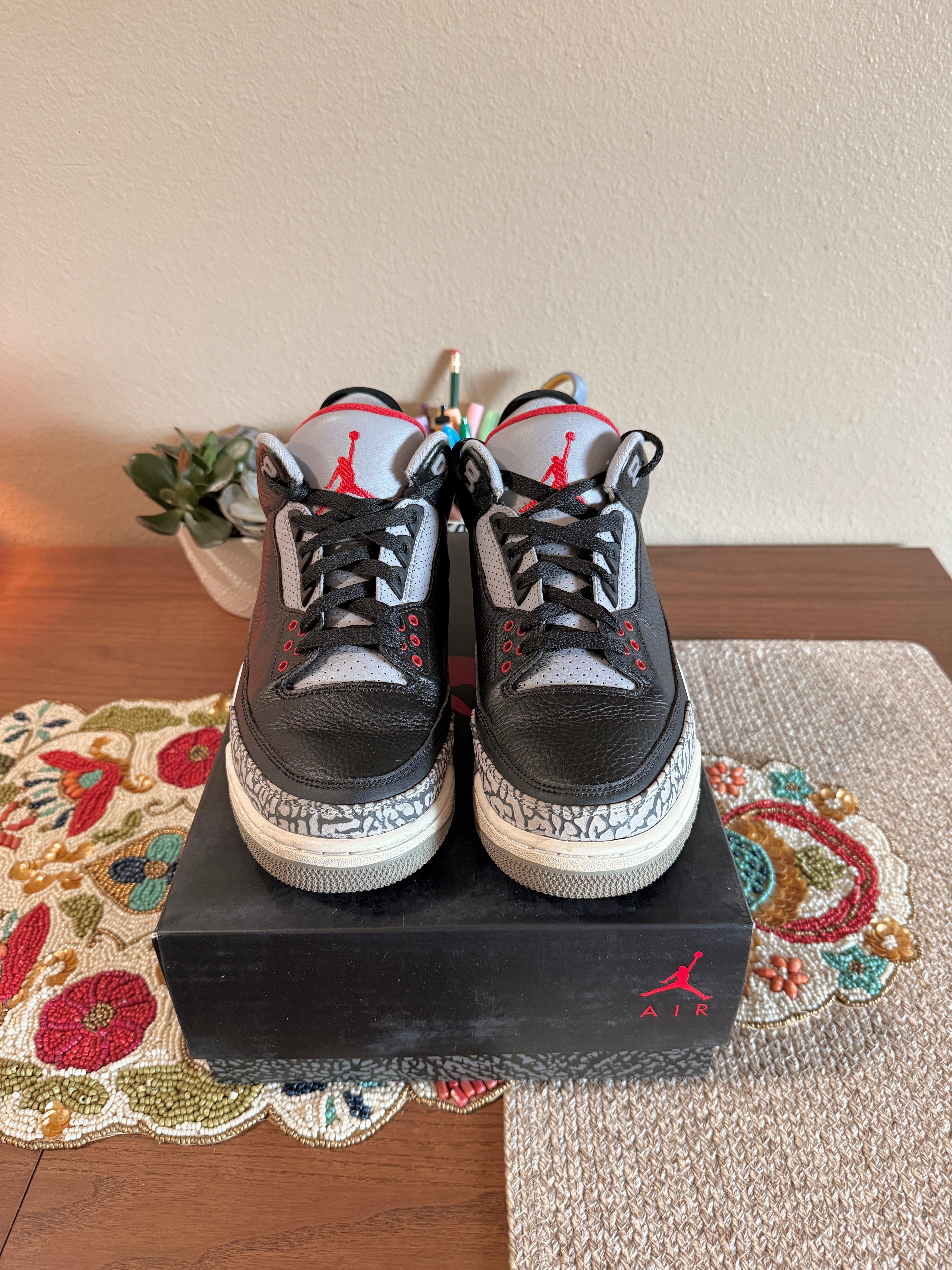 Jordan 3 Retro Black Cement (2018) Size 9 USED