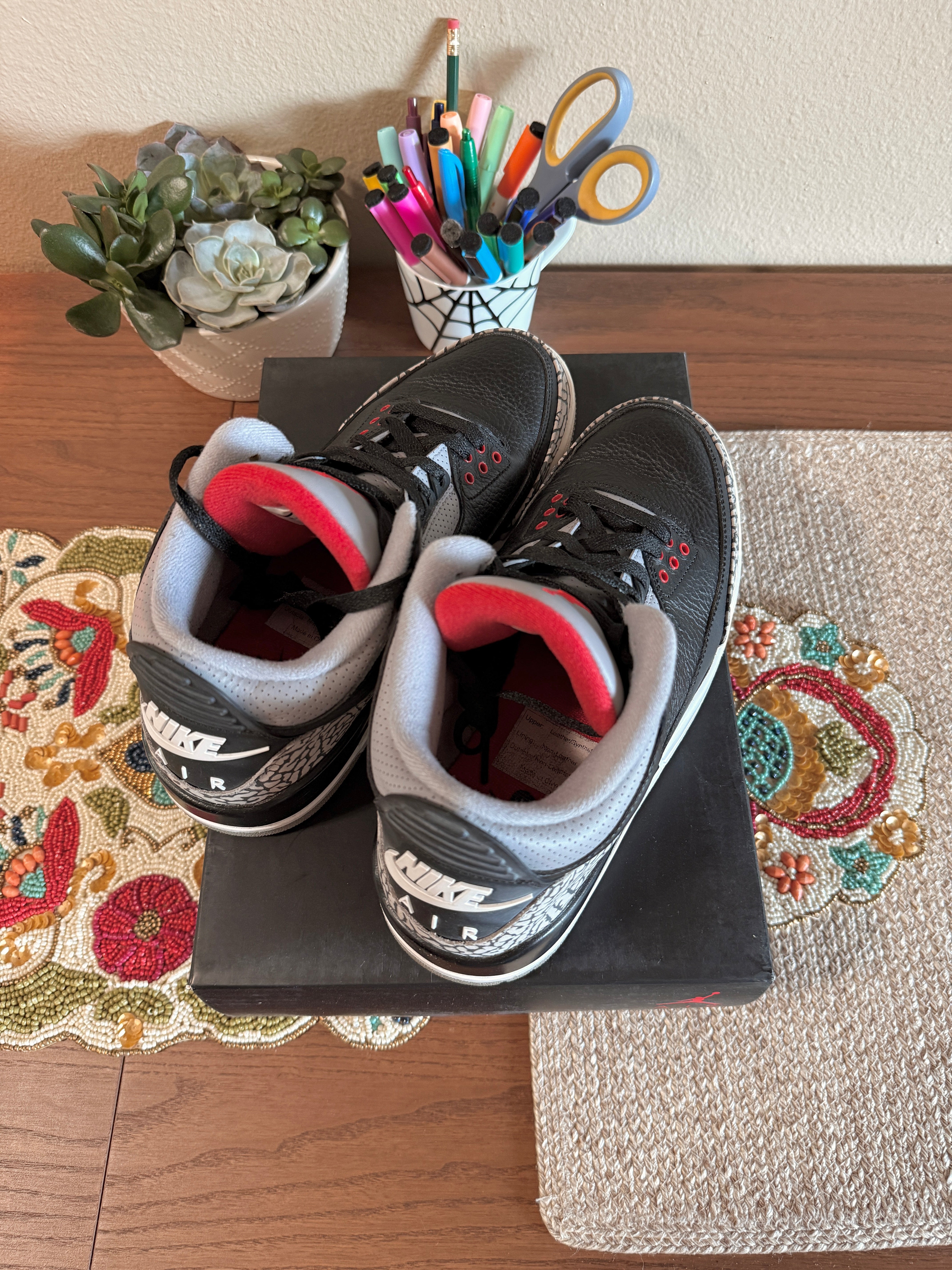 Jordan 3 Retro Black Cement (2018) Size 9 USED
