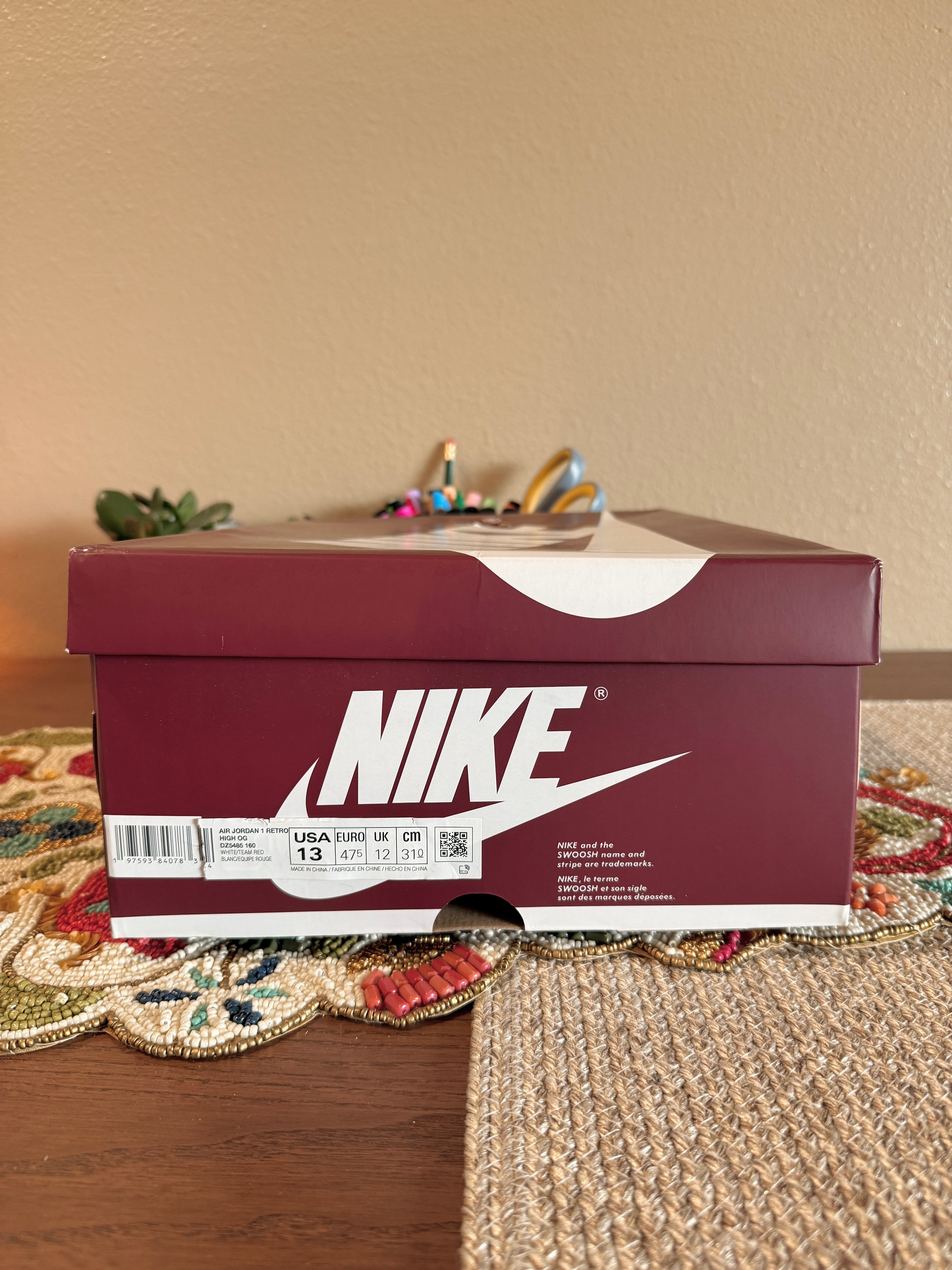 Jordan 1 Retro High OG Artisanal Red Size 13