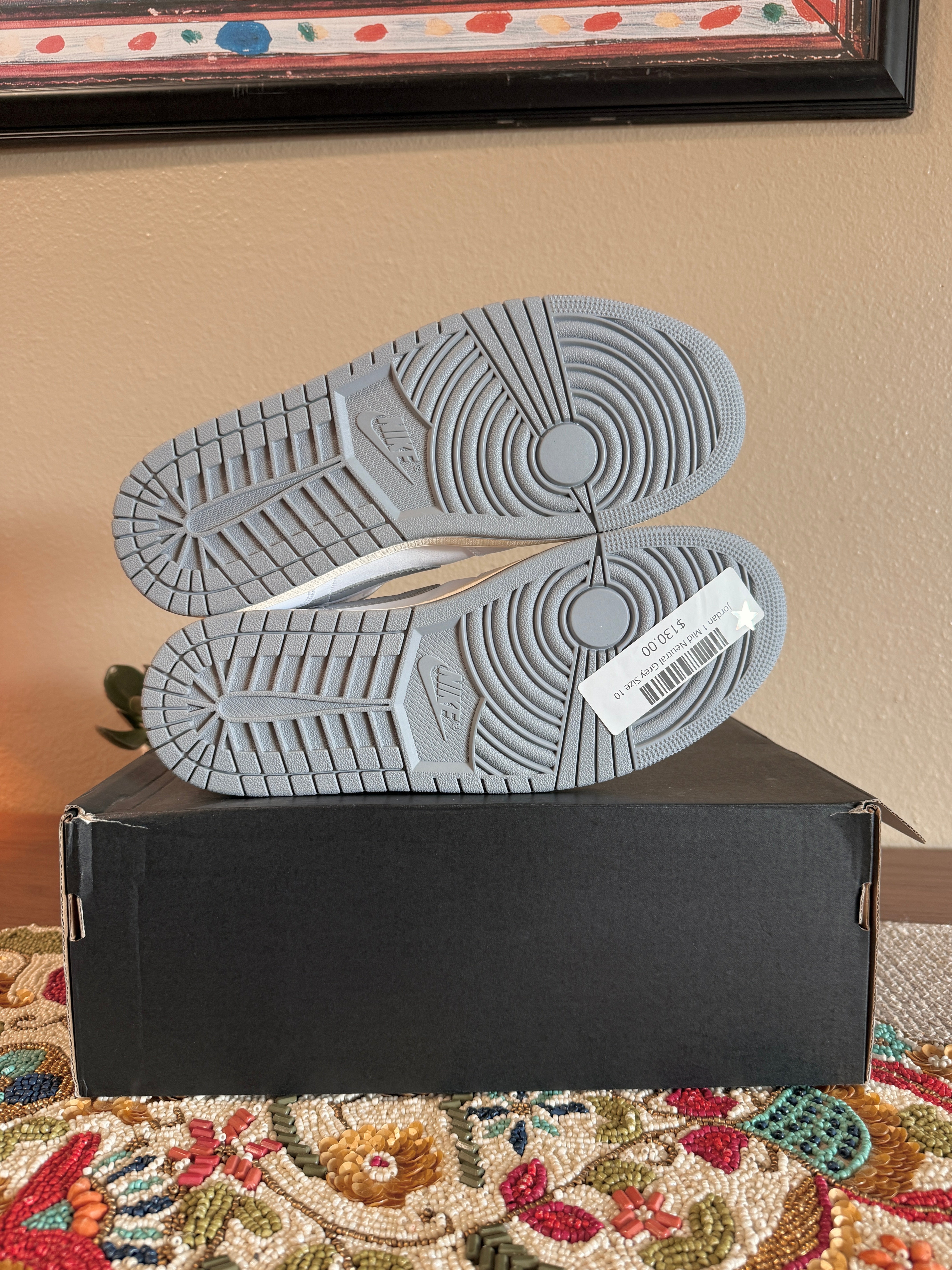 Jordan 1 Mid Neutral Grey Size 10