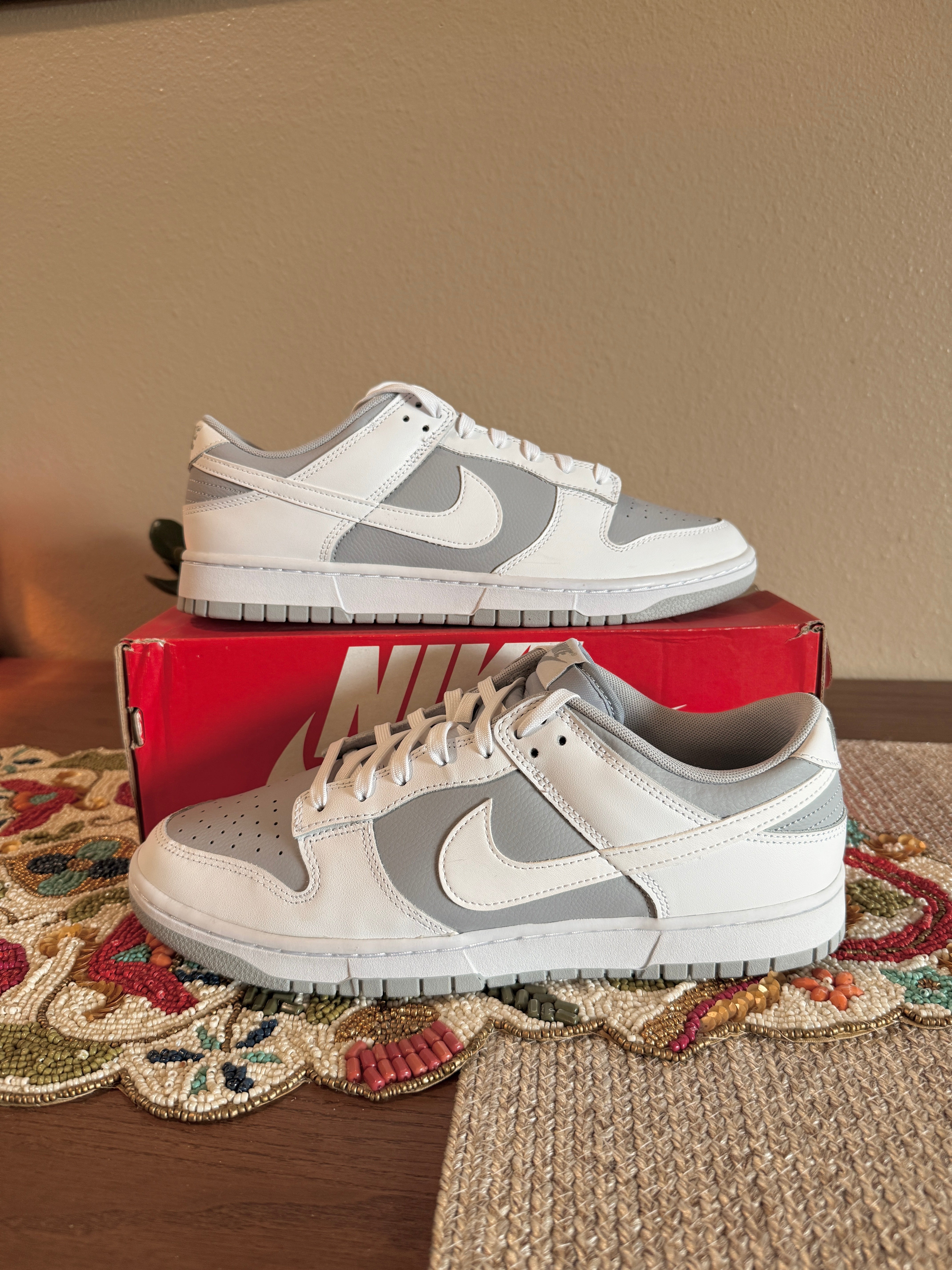 Nike Dunk Low Retro White Grey Size 12
